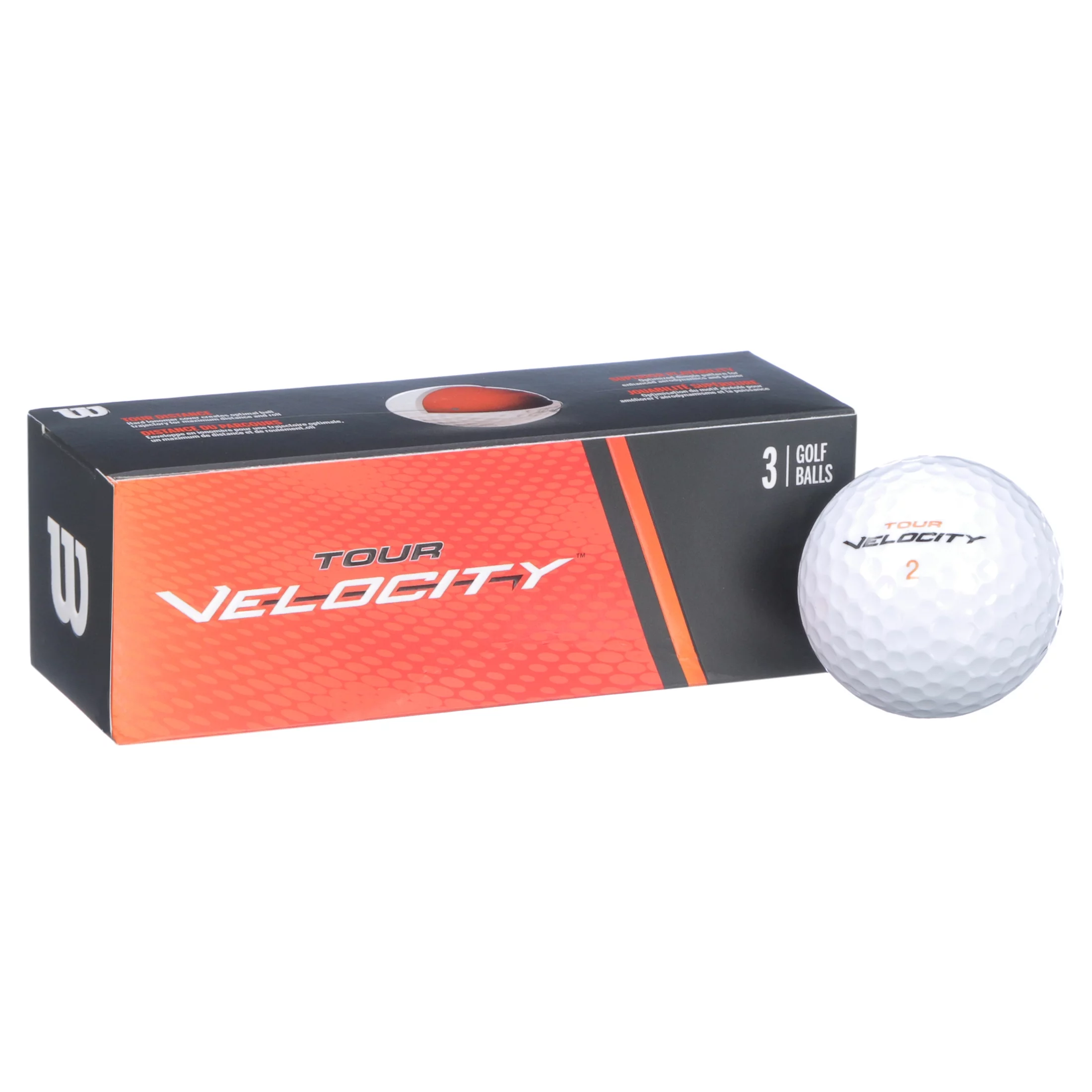 Wilson Tour Velocity Distance Golf Balls, 15-Ball Pack, White