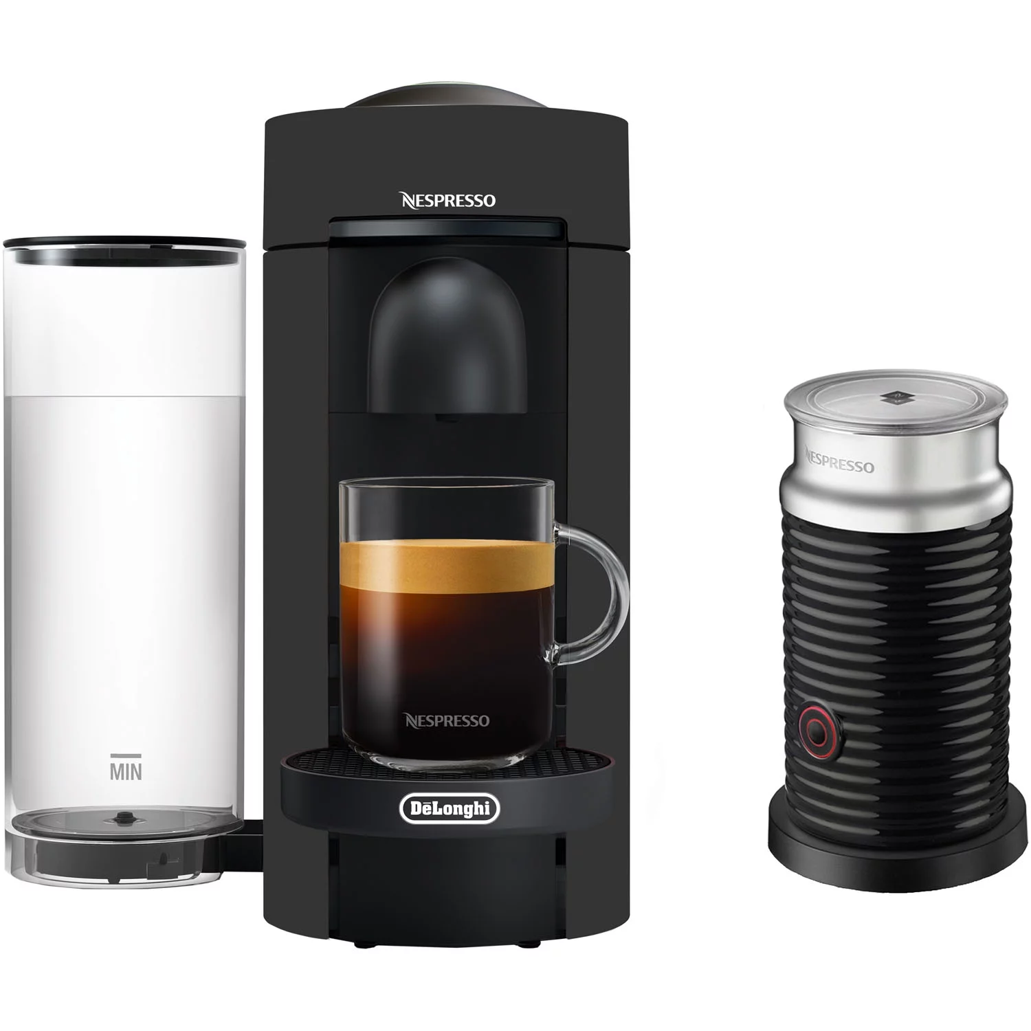 Nespresso Vertuo Plus Coffee and Espresso Machine by De’Longhi with Aeroccino, Limited Edition, Black Matte