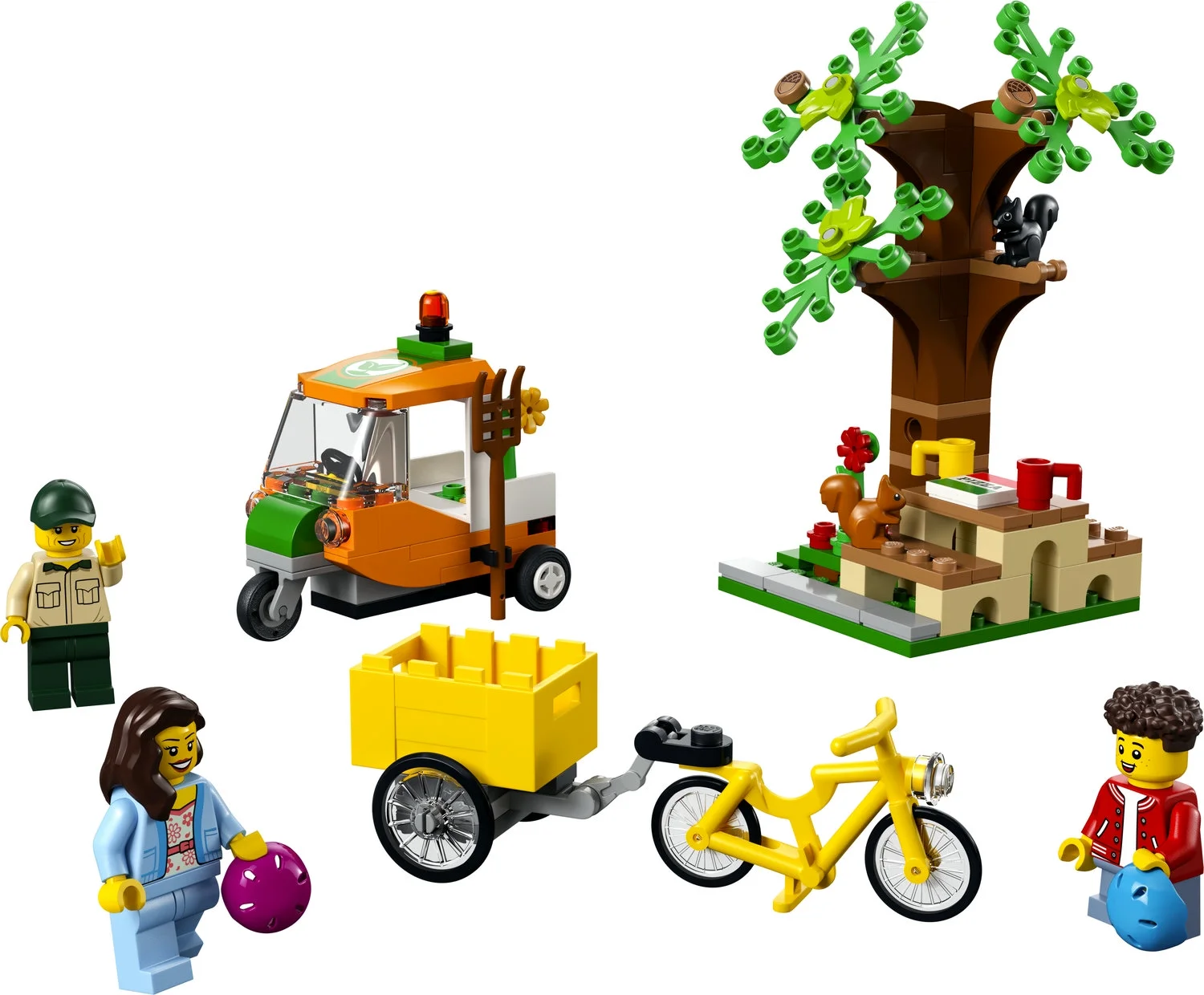 LEGO City Picnic in the Park 60326 Building Kit for Kids Aged 5 and Up; Includes 3 Minifigures and 2 Squirrel Figures (147 Pieces)