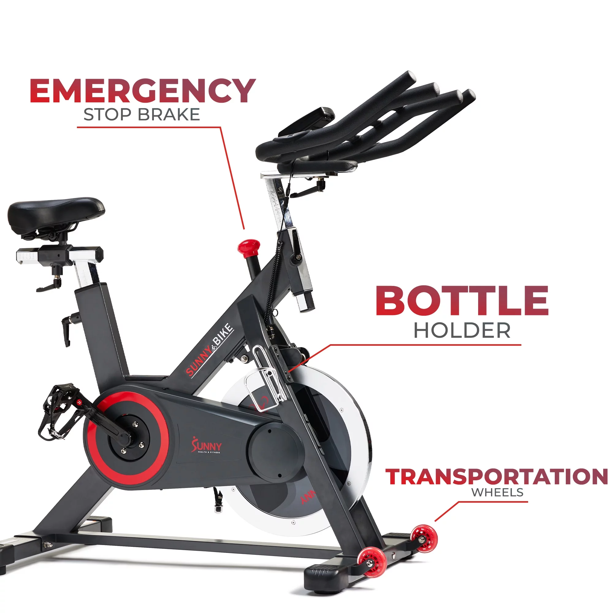 Sunny Health & Fitness Premium Indoor Cycling Smart Stationary Bike with Exclusive SunnyFit App Enhanced Bluetooth Connectivity