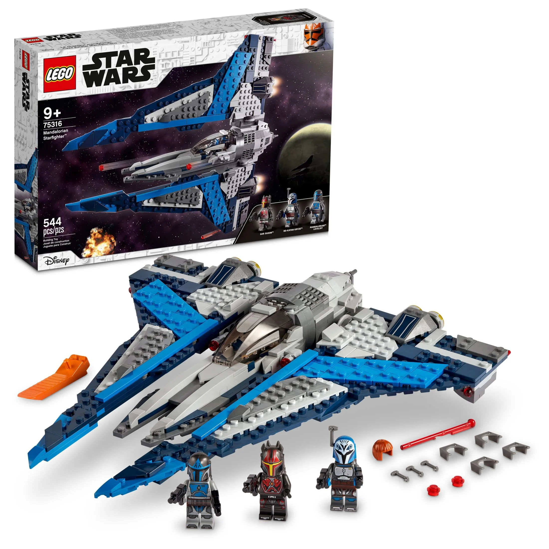 LEGO Star Wars Mandalorian Starfighter 75316 Building Toy Set (544 Pieces)