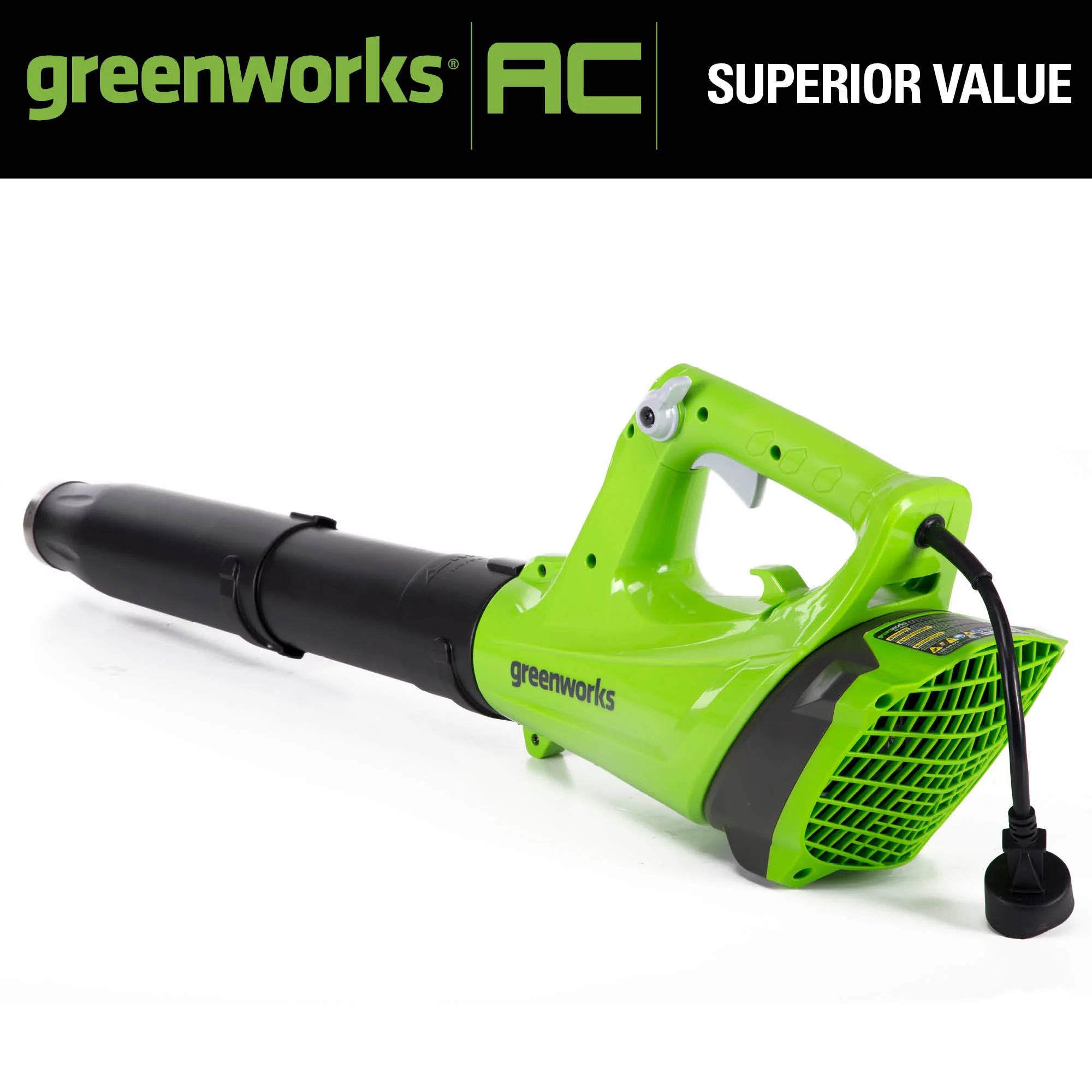 Greenworks 9 Amp 530 CFM Corded Electric Axial Leaf Blower 2400902