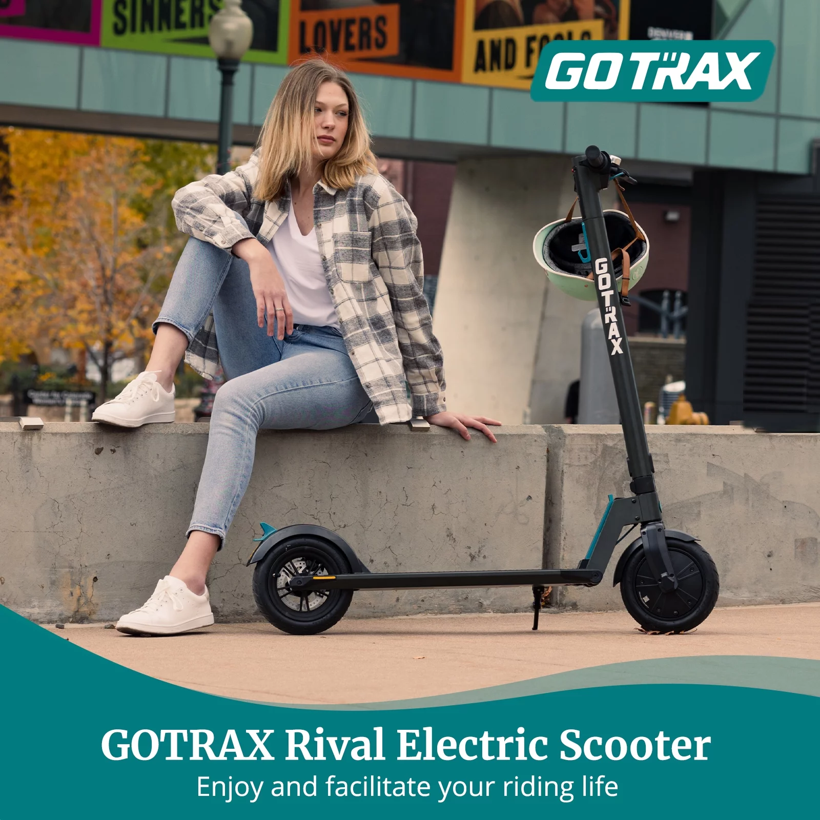 Gotrax Rival Adult Electric Scooter, 8.5″ Pneumatic Tire, Max 12 mile Range and 15.5Mph Speed, 250W Foldable Escooter for Adult, Gray