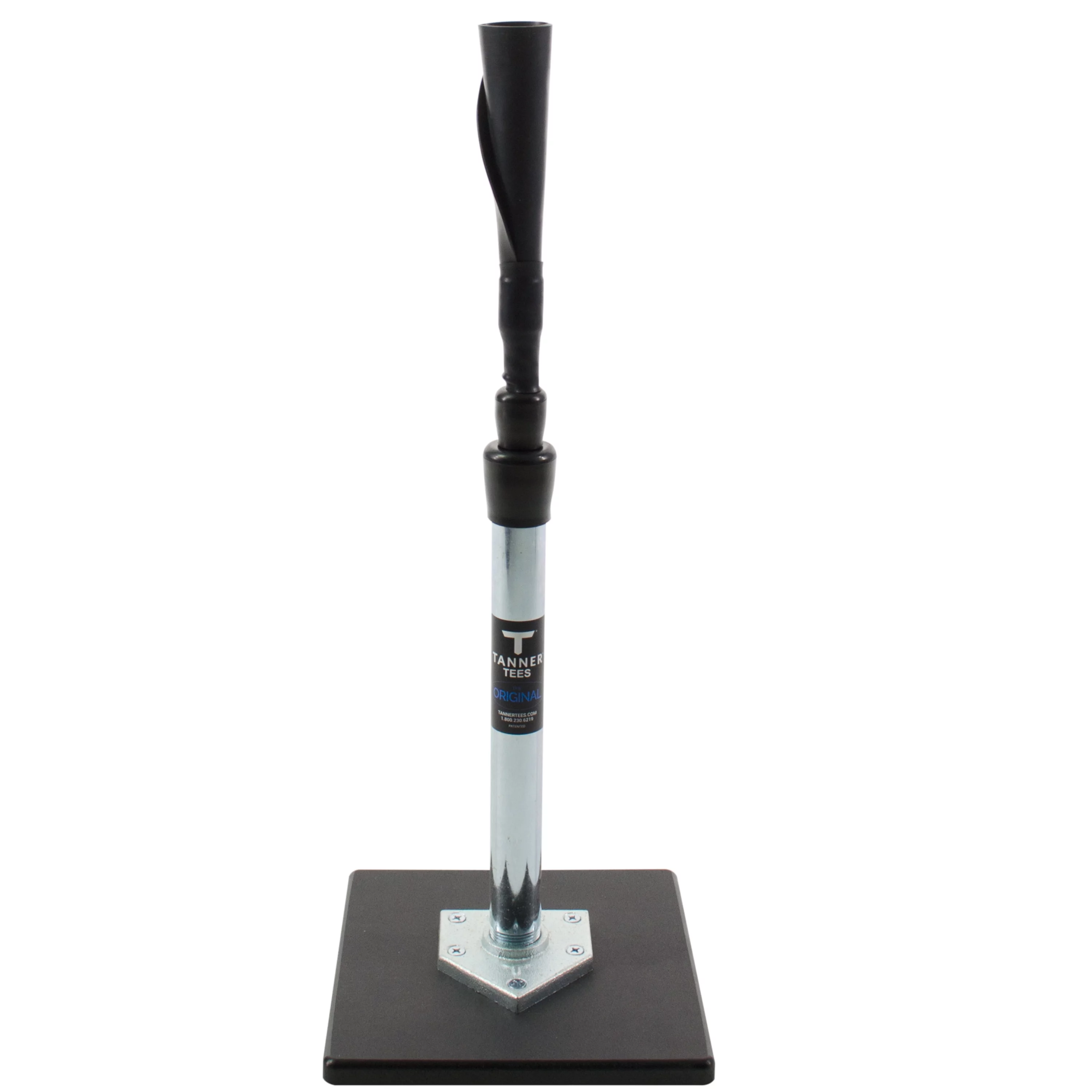 TANNER TEES the Original Premium Baseball/Softball Batting Tee with Tanner Original Base, Patented Hand-rolled Flex Top, and Easy Height Adjustments for Ages 9 & Up