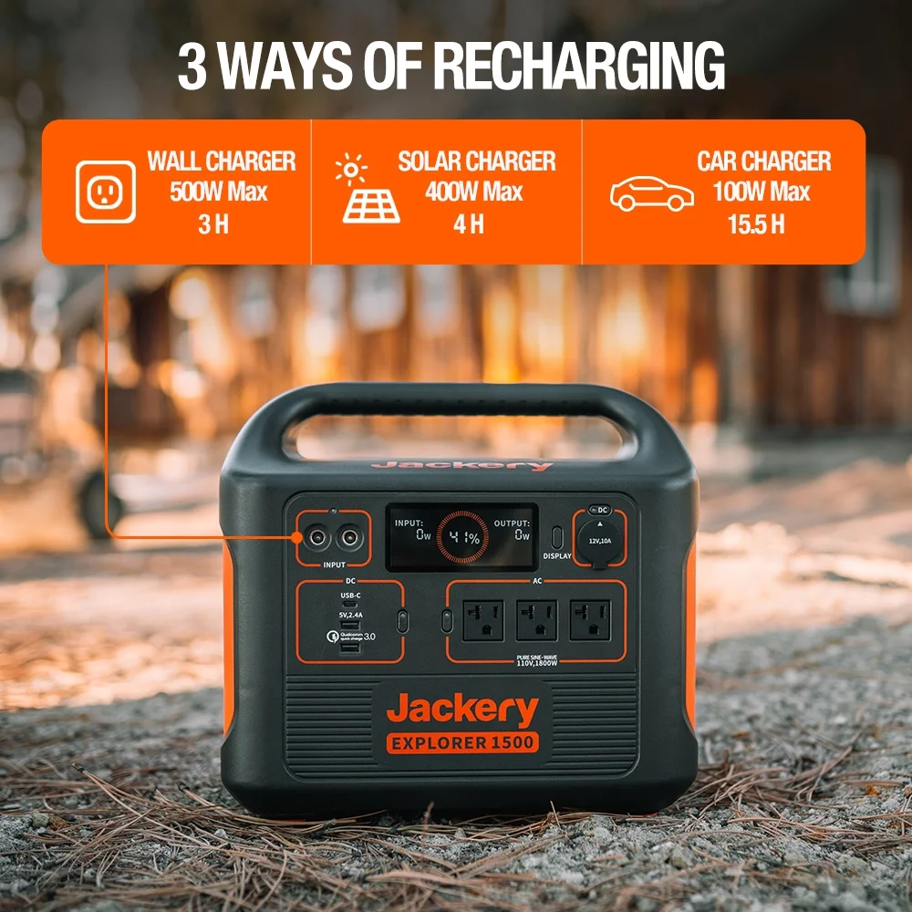 Jackery Solar Generator 1500 (includes (1) Explorer 1500 + (4) SolarSaga 100W)