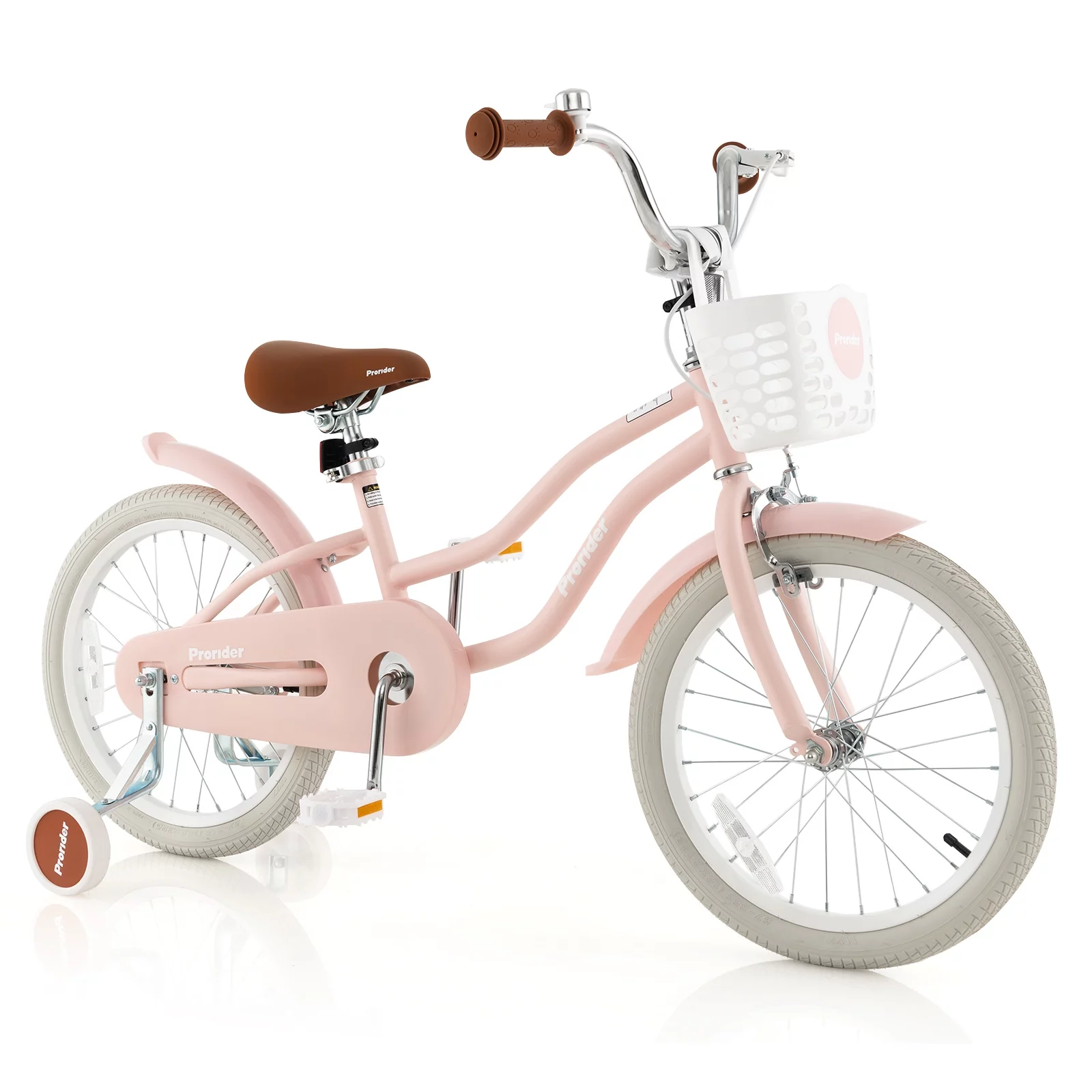 Costway 18” Kids Bike Toddler Bicycle with Training Wheel Kickstand for 4-8 Years Old Pink