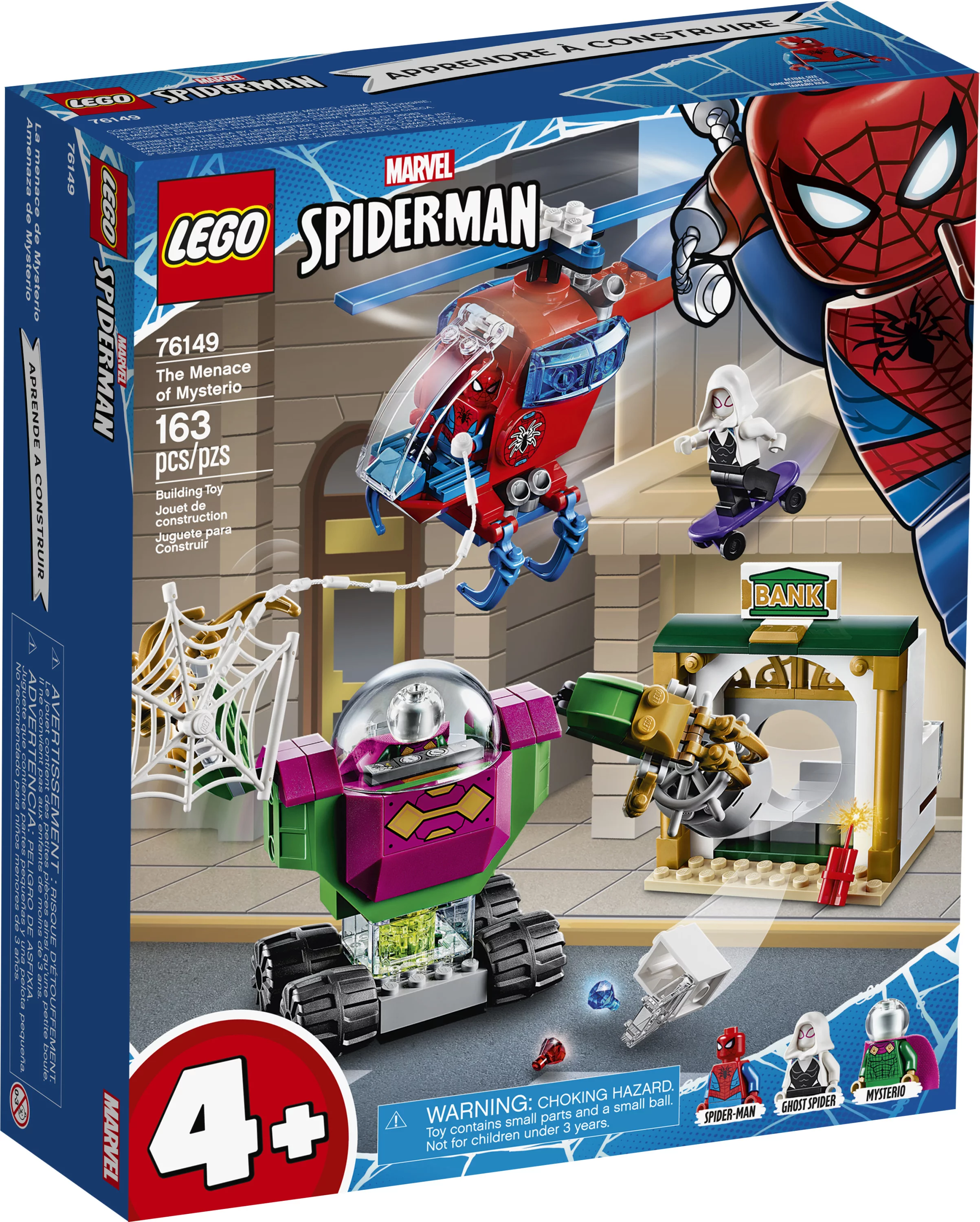 LEGO Marvel Spider-Man The Menace of Mysterio 76149 Superhero Building Toy Preschool Action Figure (163 Pieces)