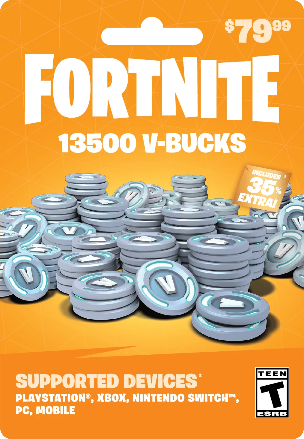 Fortnite 13,500 V-bucks Gift Card [Physical Card]