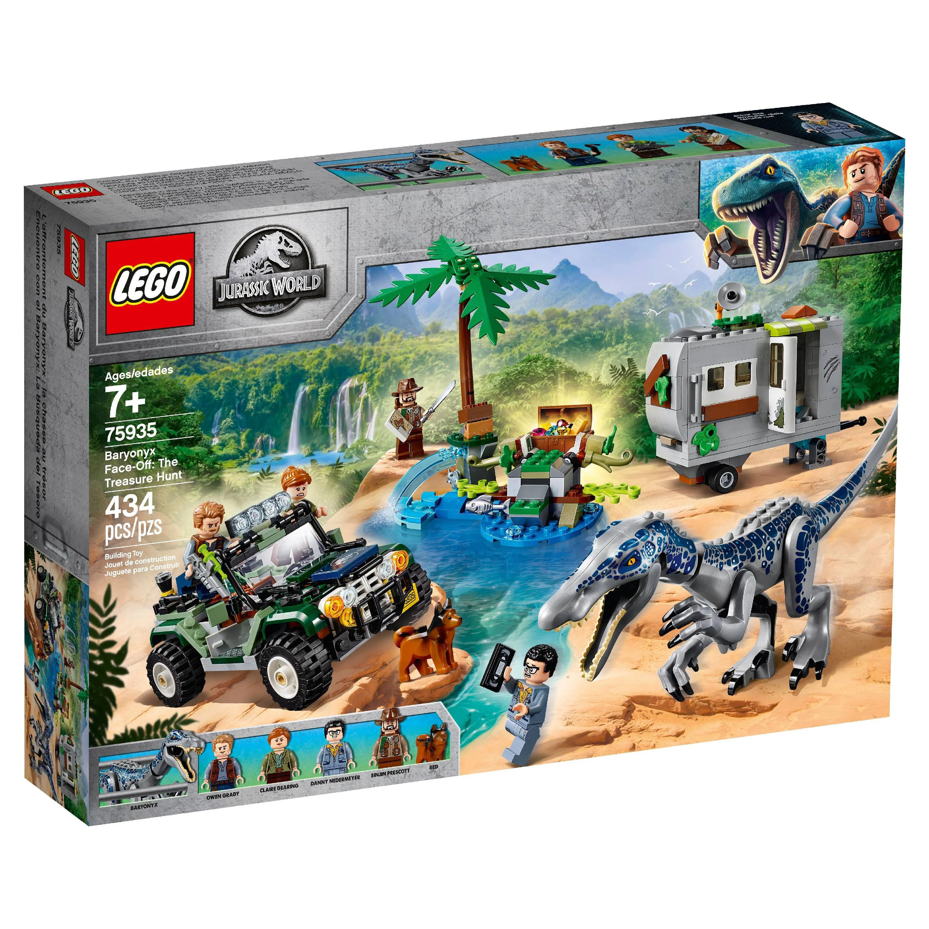 LEGO Jurassic World Baryonyx Face-Off: The Treasure Hunt 75935 Dinosaur Truck Toy