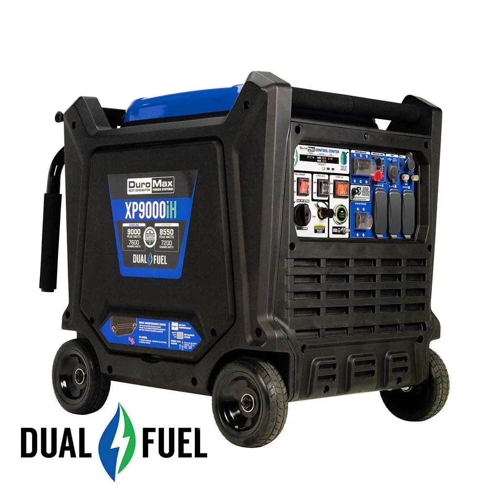 DuroMax XP9000iH 9,000 Watt Portable Dual Fuel Inverter Generator with CO Alert