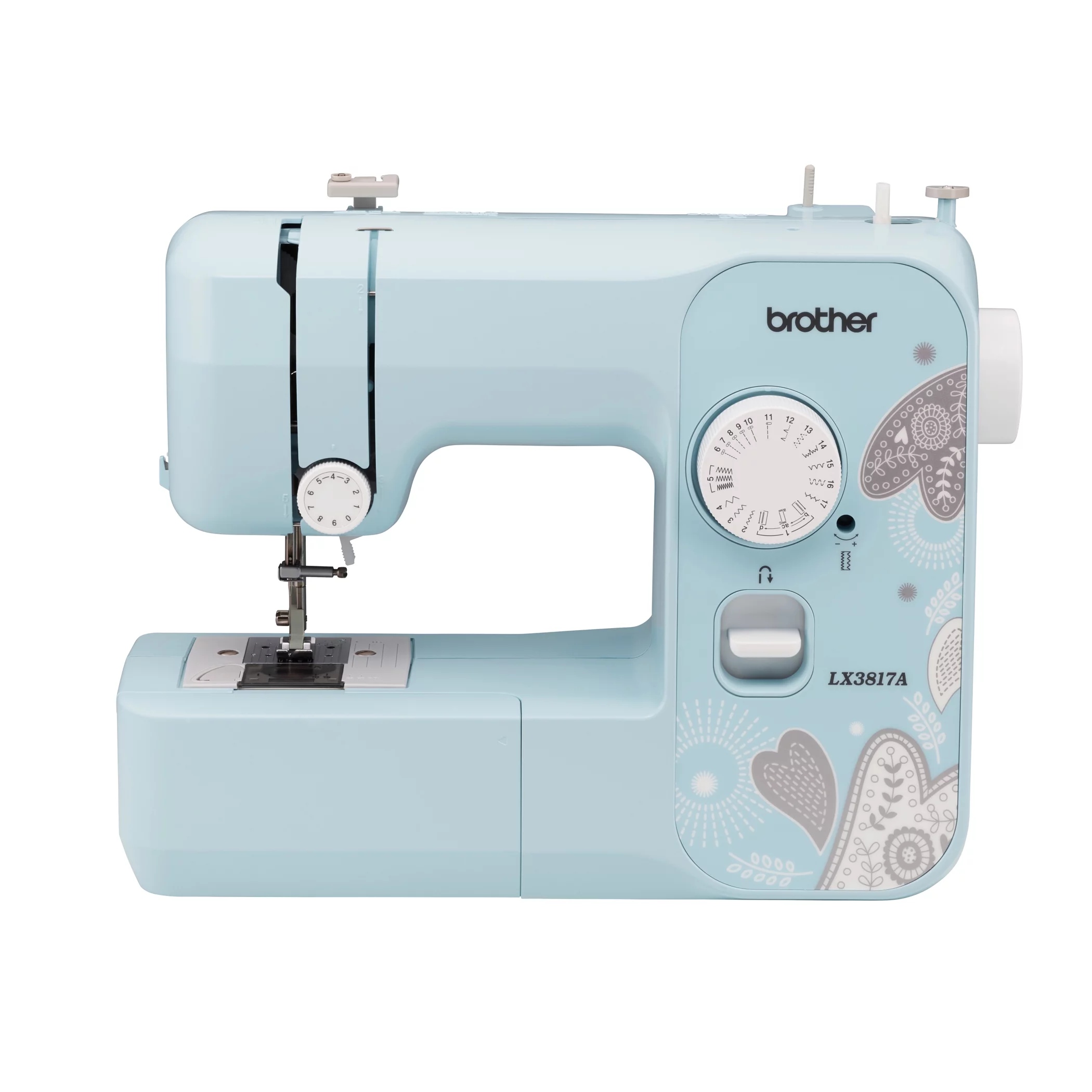 Brother LX3817 17-Stitch Portable Full-Size Sewing Machine, White