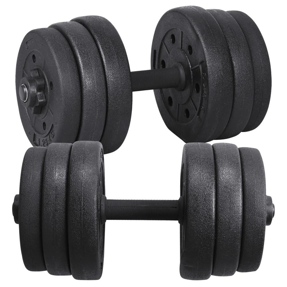 SmileMart Adjustable Dumbbell Set for Home and Gym Exercise, Black, 44 Lb