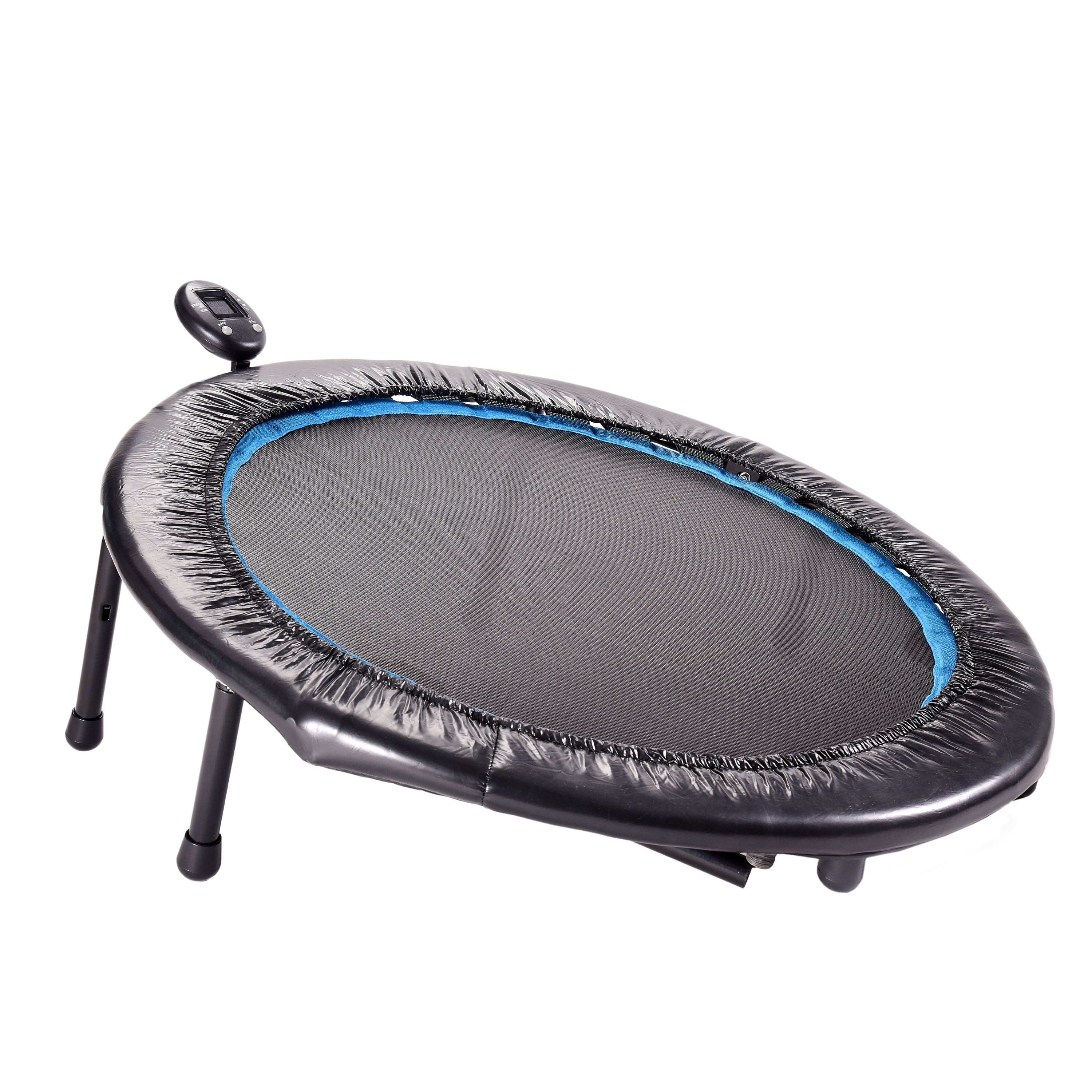 Athletic Works Circuit Trainer Trampoline with Monitor and Adjustable Incline, 36″Wx36″Dx12″H, Black