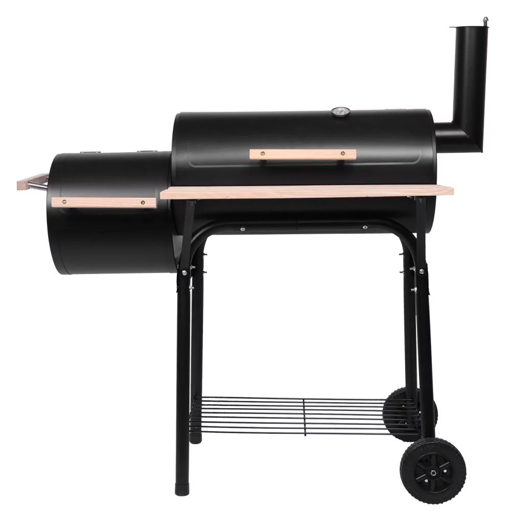 UBesGoo Charcoal Grill Portable BBQ Grill and Offset Smoker Steel BBQ Pit Outdoor for Camping, Black