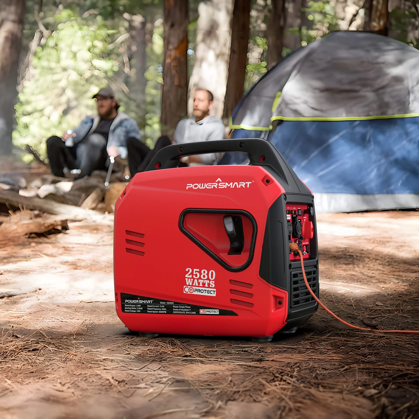 2580W+ CO Portable Inverter Gas Generator for Home Use Outdoors Camping