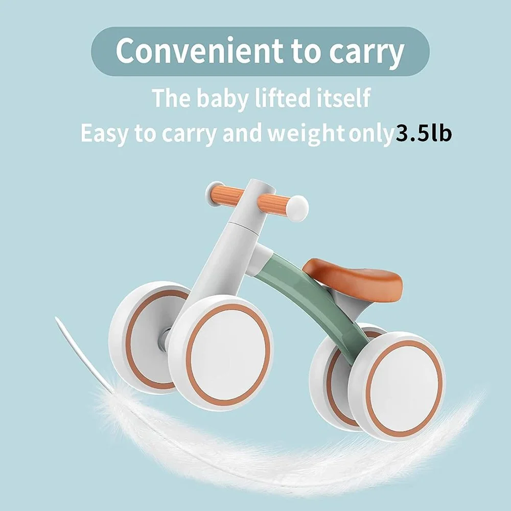 QJUHUNG Baby Balance Bike for 1 Year Old Boys Girls 12-24 Month Toddler  4 Wheels Toddler First Birthday Gifts