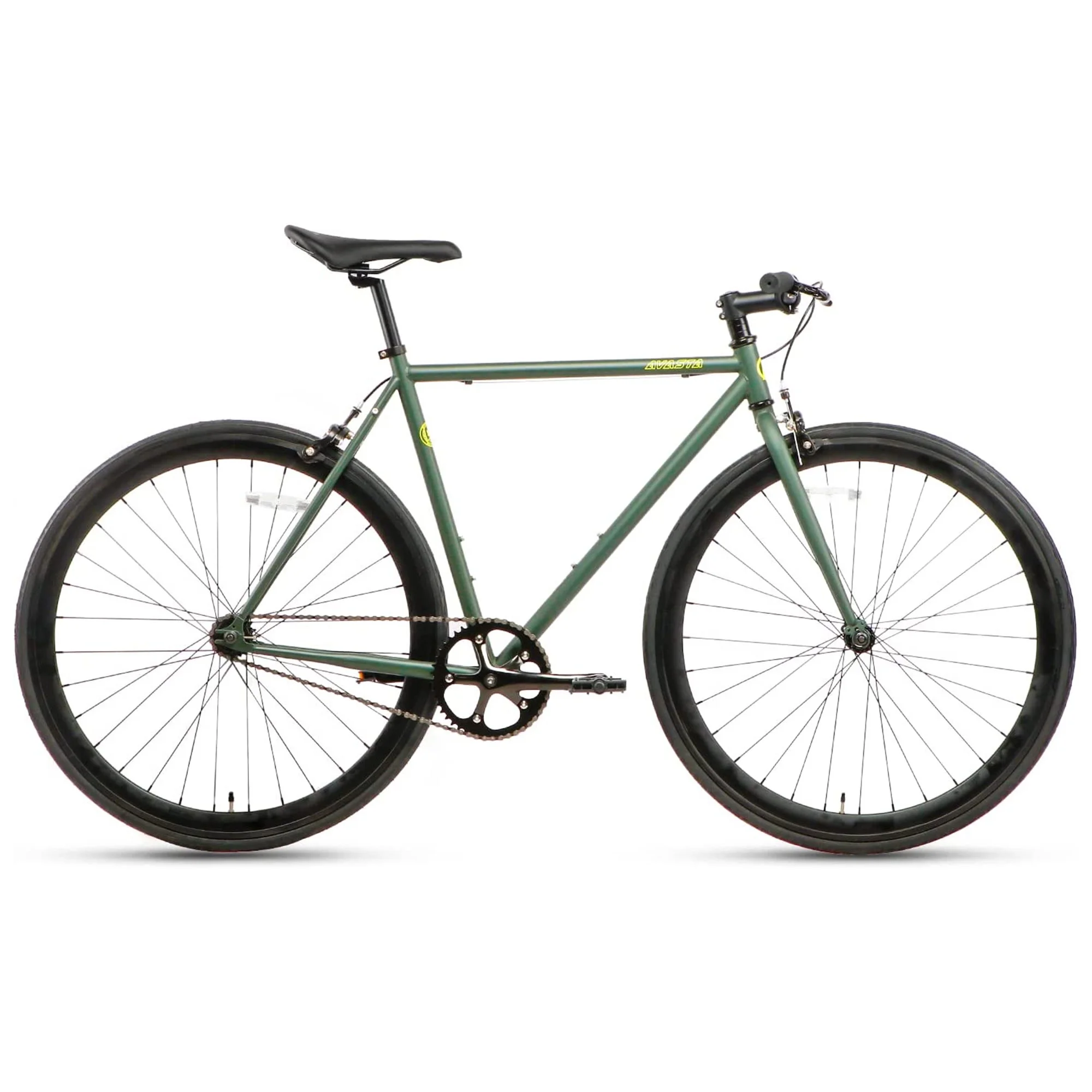 AVASTA 700C 54 In Single Speed Fixed Gear Urban Commuter Fixie Bike, Green