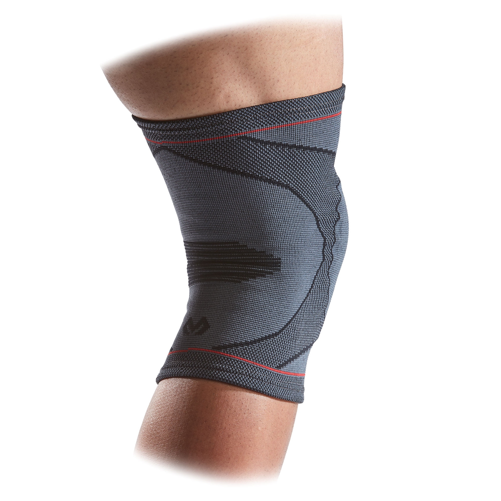 McDavid Sport Knee Compression Knit Sleeve W/ Gel Buttress, Gray, Small/Medium, Fitness Recovery