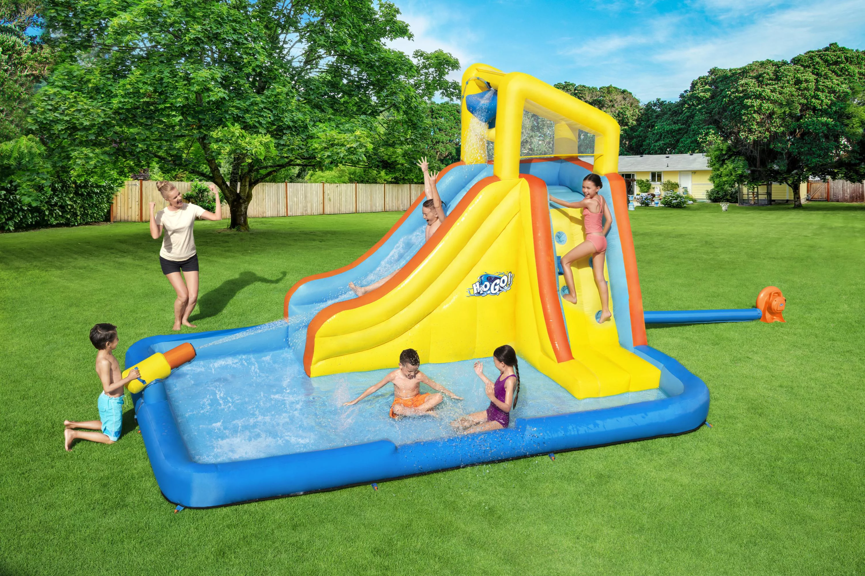 H2OGO! 176″ x 122″ Inflatable Rectangle Kiddie Pool