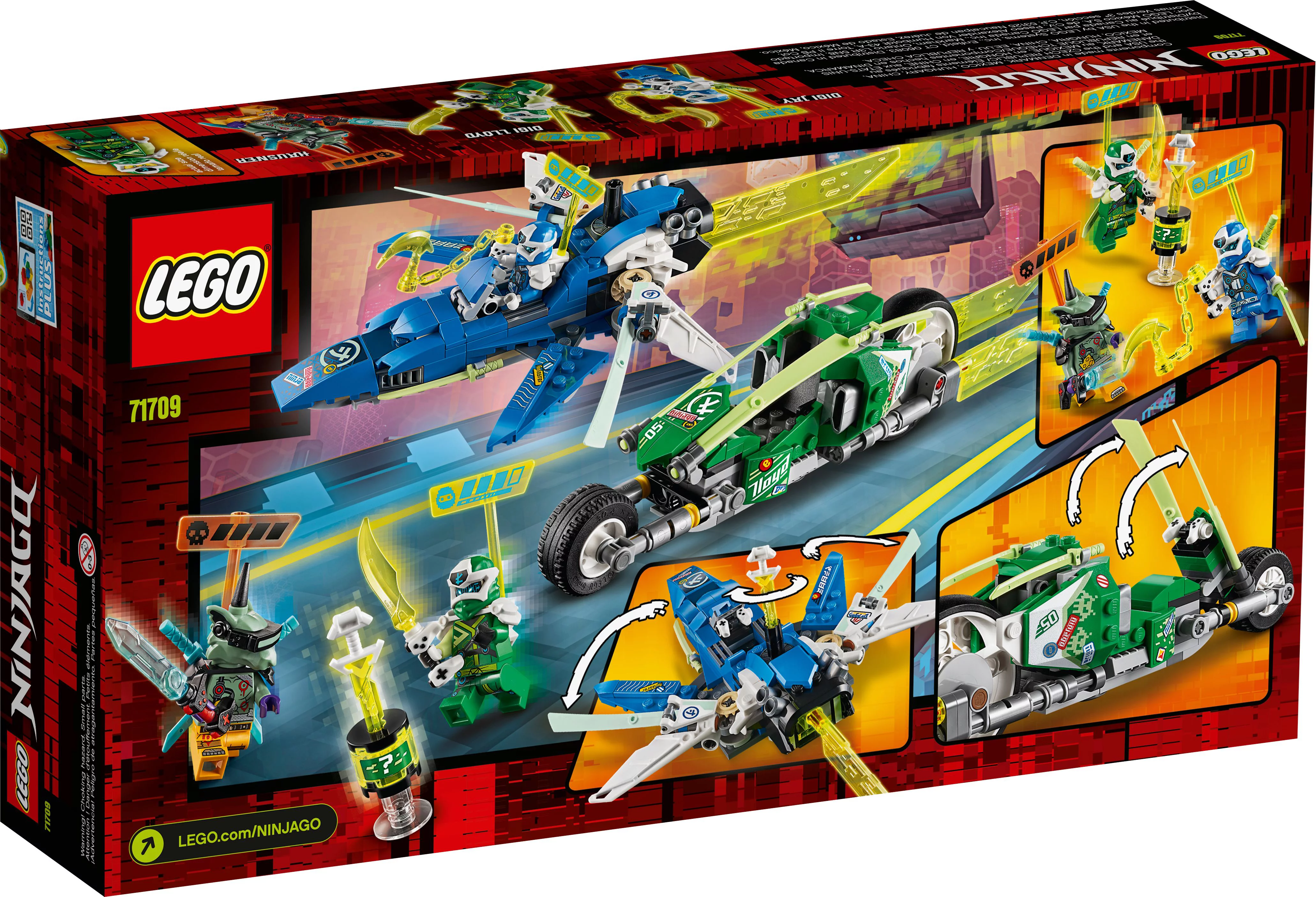 LEGO NINJAGO Jay and Lloyd’s Velocity Racers 71709 Building Kit for Kids (322 Pieces)