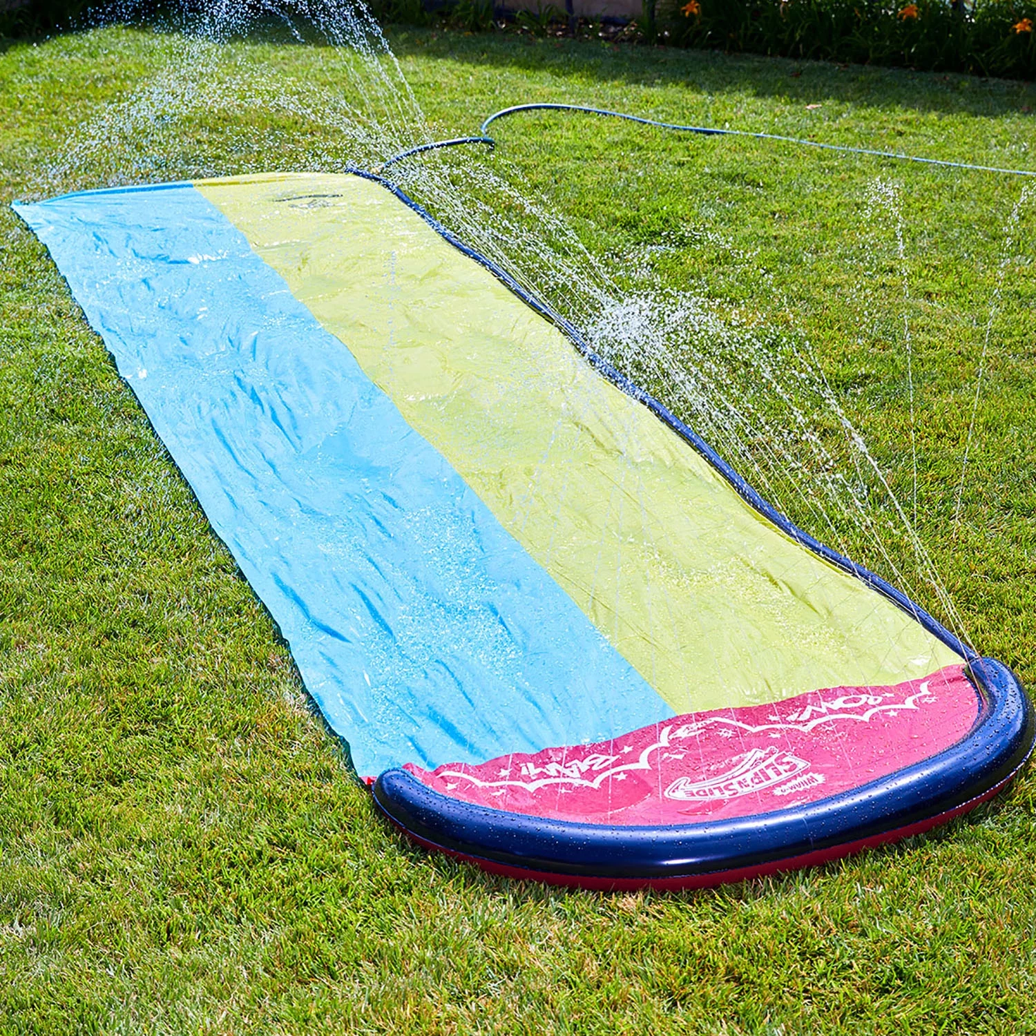 WHAM-O Slip ‘N Slide Wave Rider Double Water Slide – 16 ft Long with 2 Boogie Boards