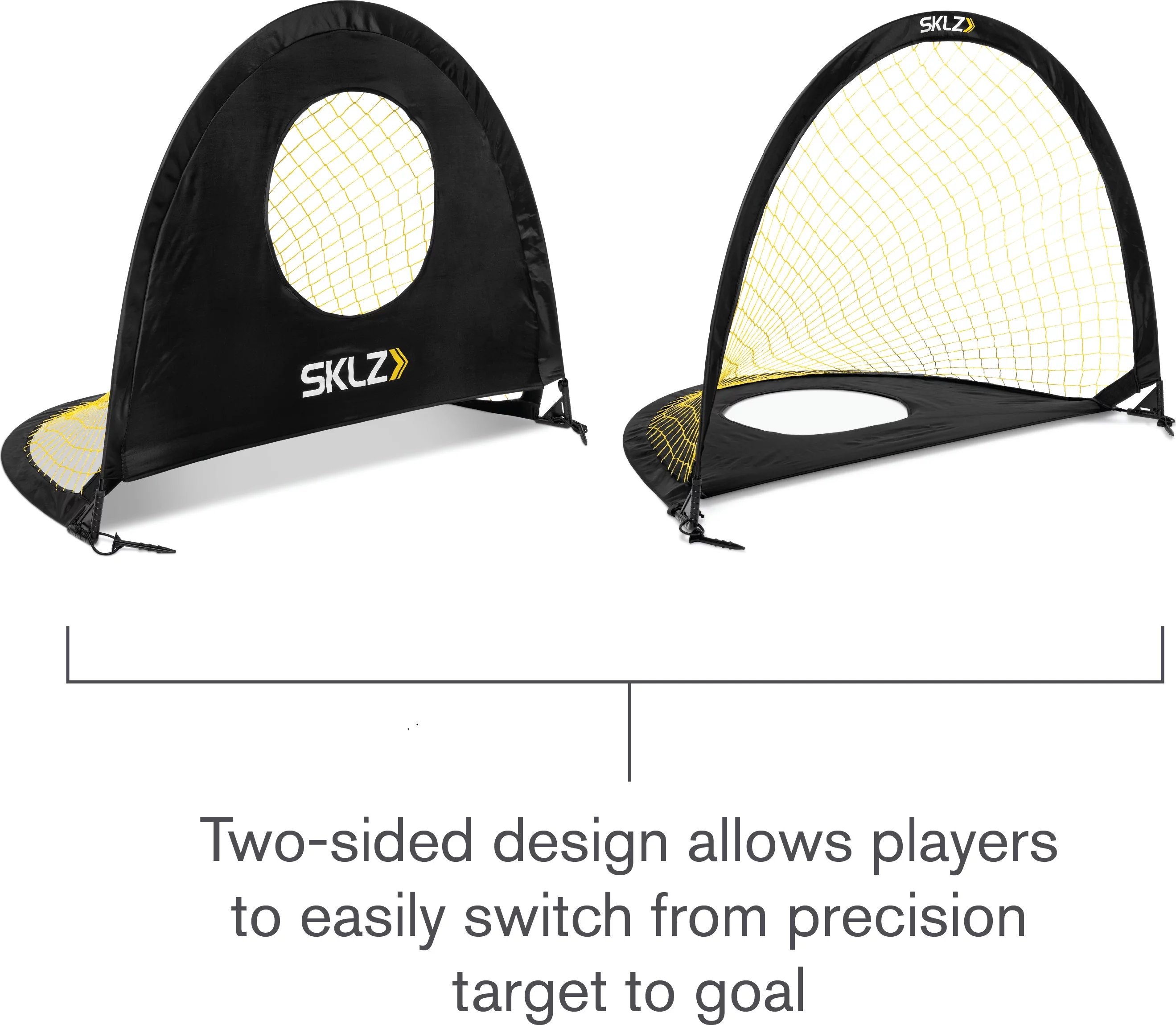 SKLZ Precision Two-Sided Pop-up Soccer Goal and Practice Target, 6’x4′