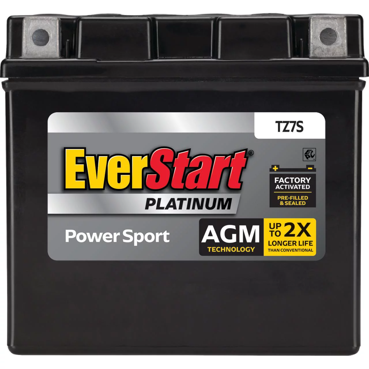 EverStart Premium AGM Power Sport Battery, Group Size TZ7S 12 Volt, 130 CCA