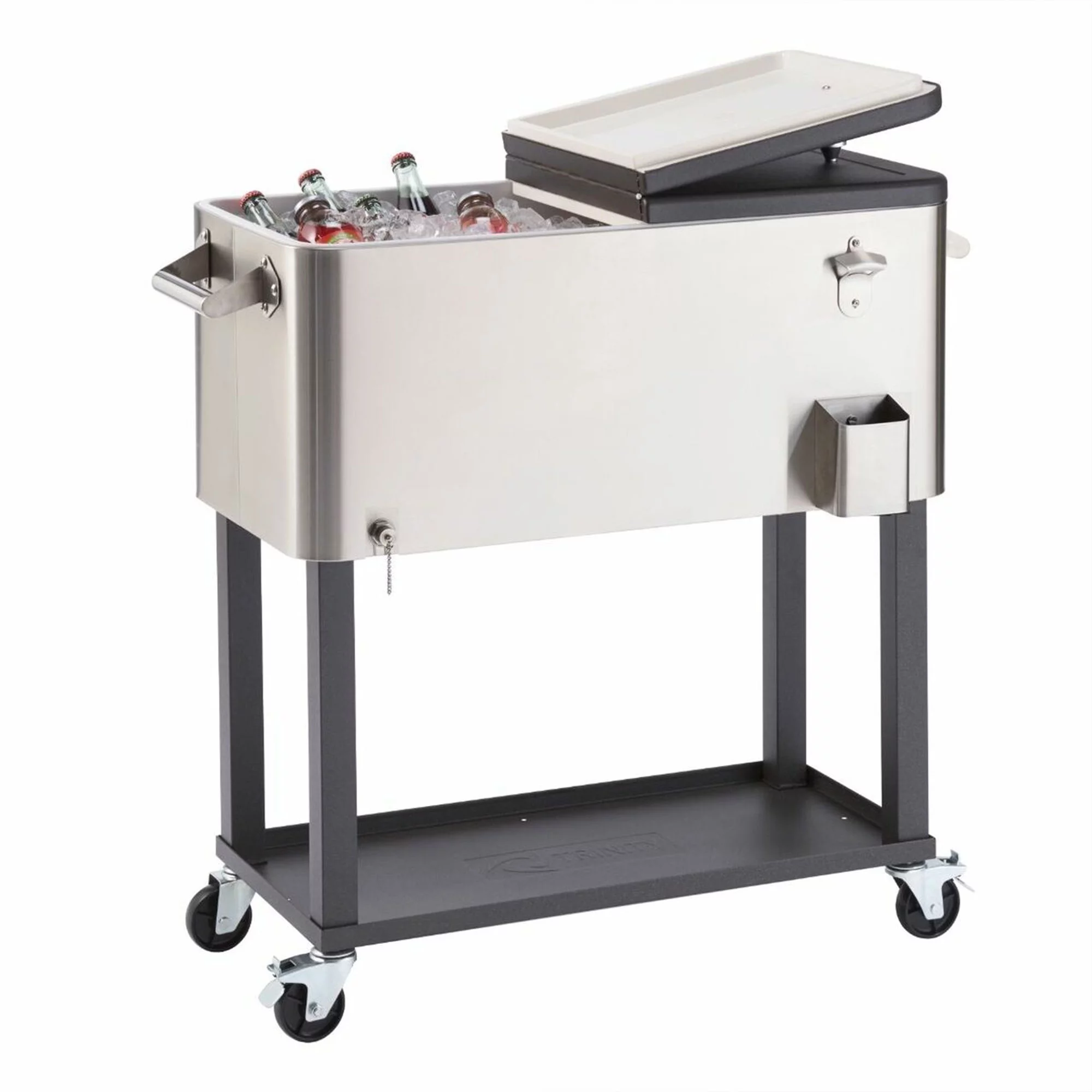 TRINITY 100 qt. Stainless Steel Cooler w/ Shelf