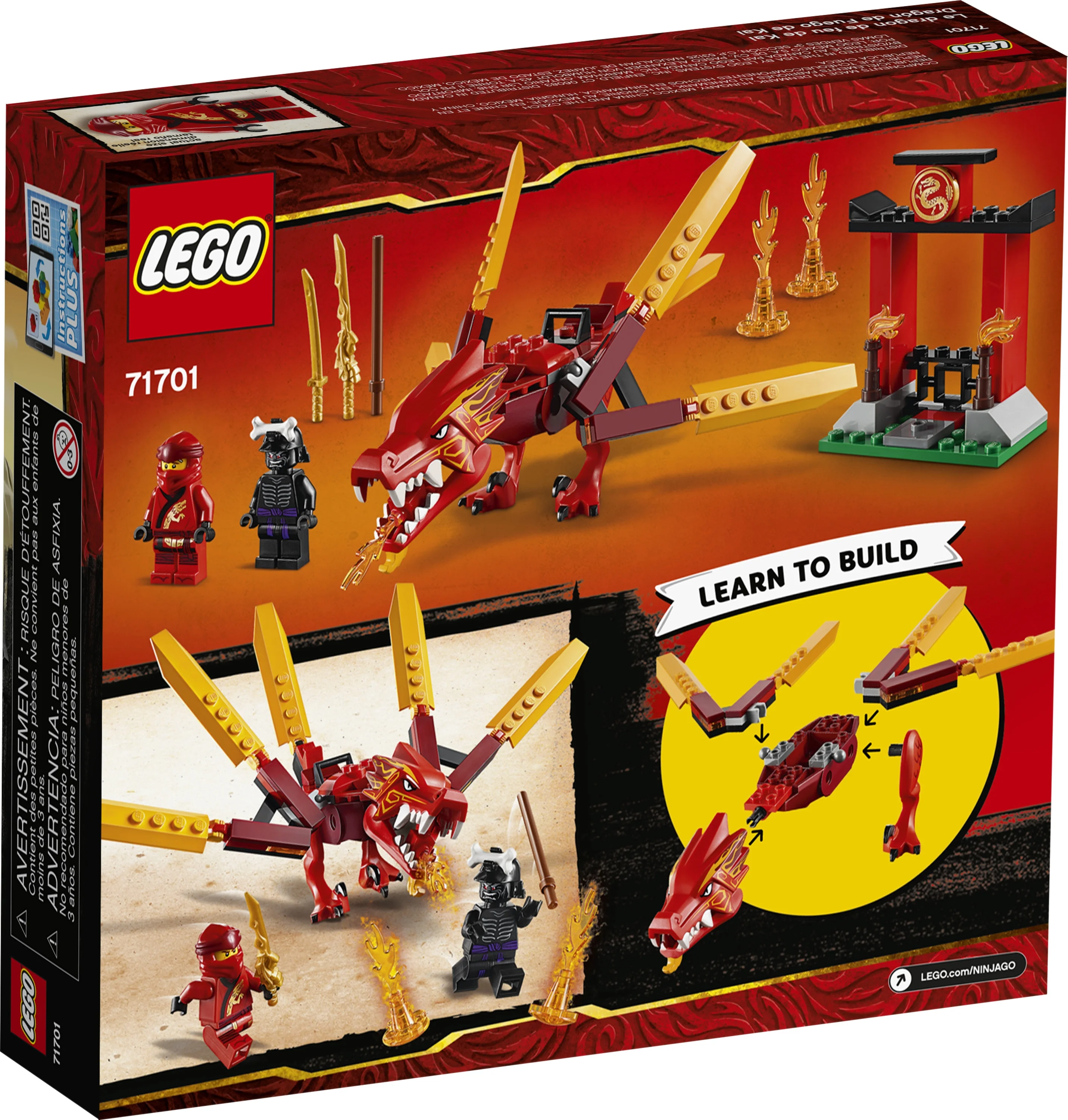 LEGO NINJAGO Legacy Kai’s Fire Dragon 71701 Building Kit (81 Pieces)