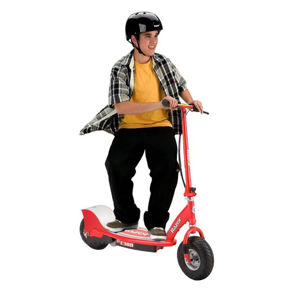 Razor E300 Rechargeable Electric Motorized Ride On Kids Scooters, 1 Red & 1 Gray