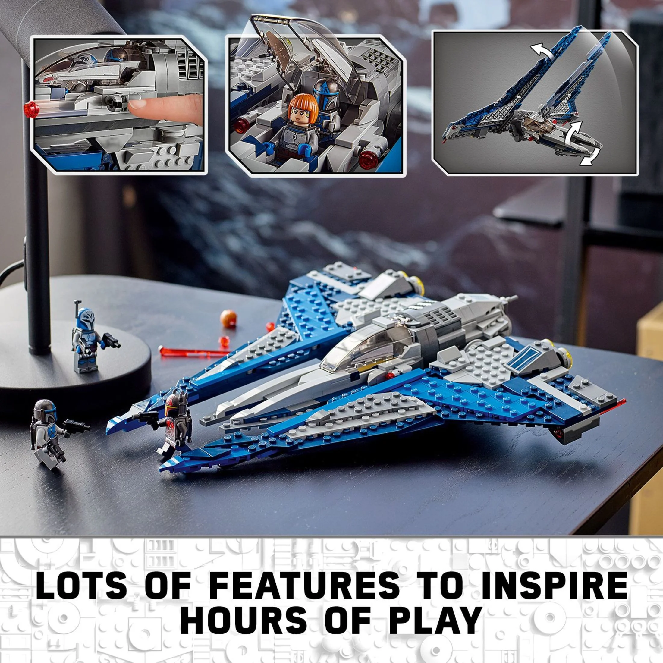 LEGO Star Wars Mandalorian Starfighter 75316 Building Toy Set (544 Pieces)