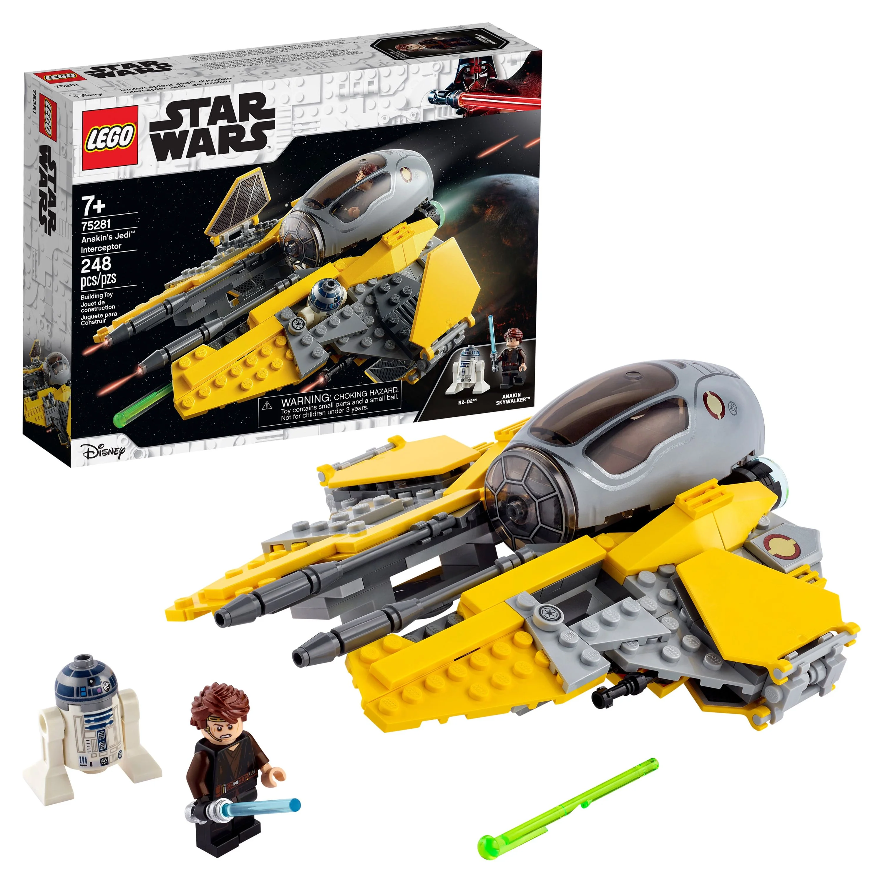 LEGO Star Wars: Revenge of the Sith Anakin’s Jedi Interceptor 75281 Anakin Skywalker Building Toy (248 Pieces)