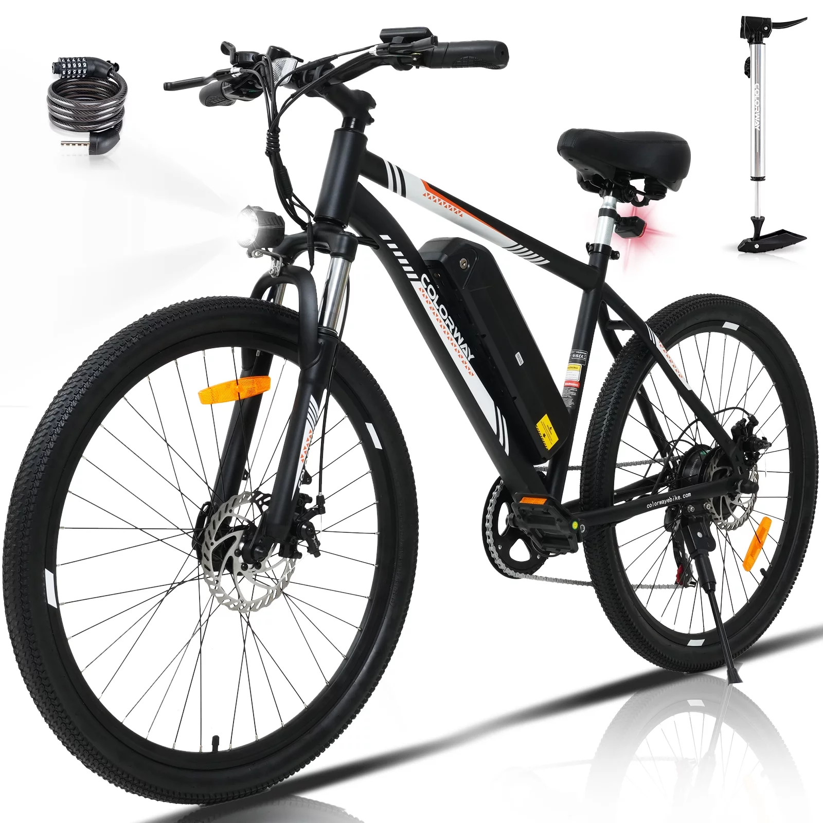 COLORWAY 26″ Electric Bike, 500W/36V/11.2AH Removable Battery E Bike,Max.speed 19.9MPH Bicycle for Teenager and Adults-BK15M