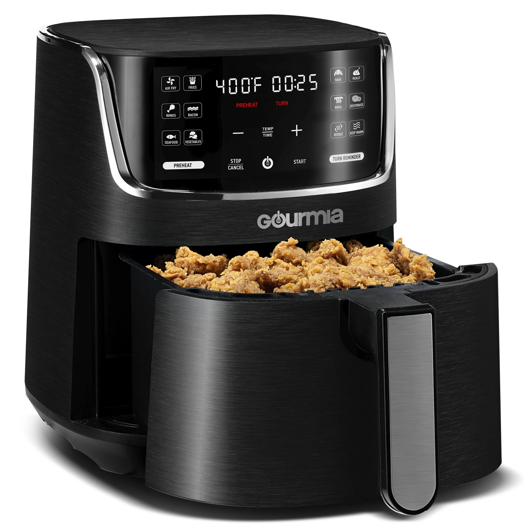 Gourmia 4-Quart Digital Air Fryer with 12 One-Touch Presets, New, GAF414, 12 in High