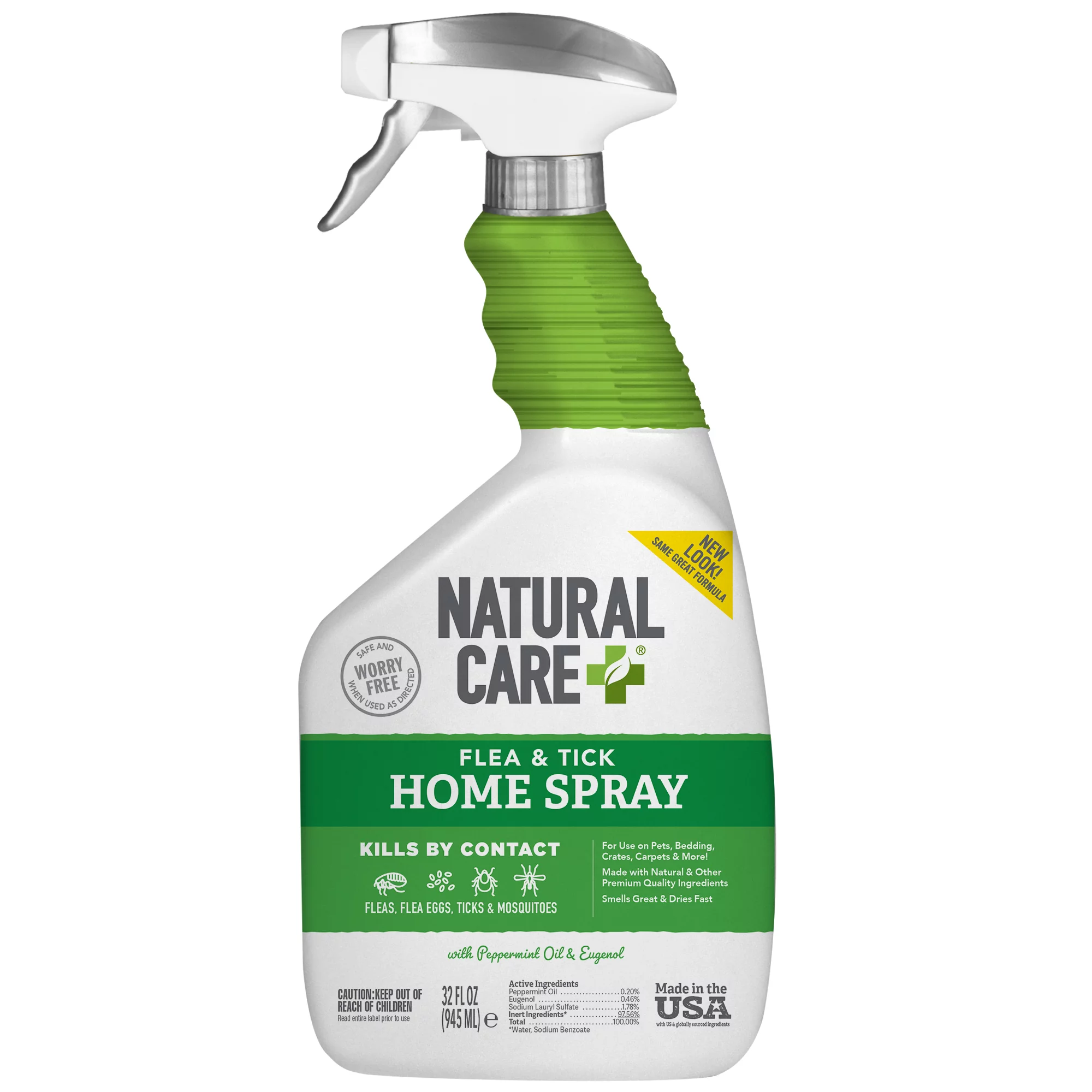 Natural Care Flea and Tick Home Spray for Dogs, Cats and Home -32oz.