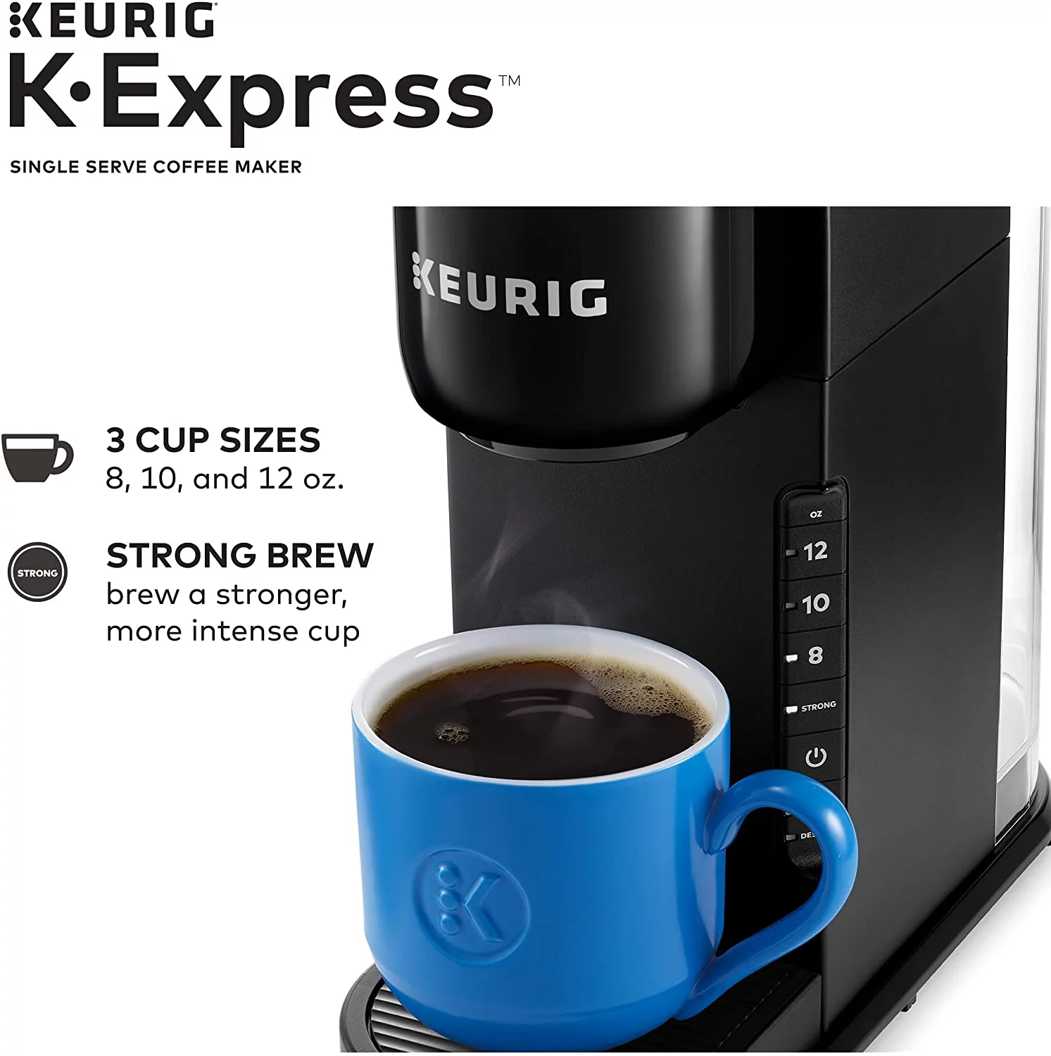 Keurig K-Express Coffee Maker, Single Serve K-Cup Pod Coffee Brewer, Black