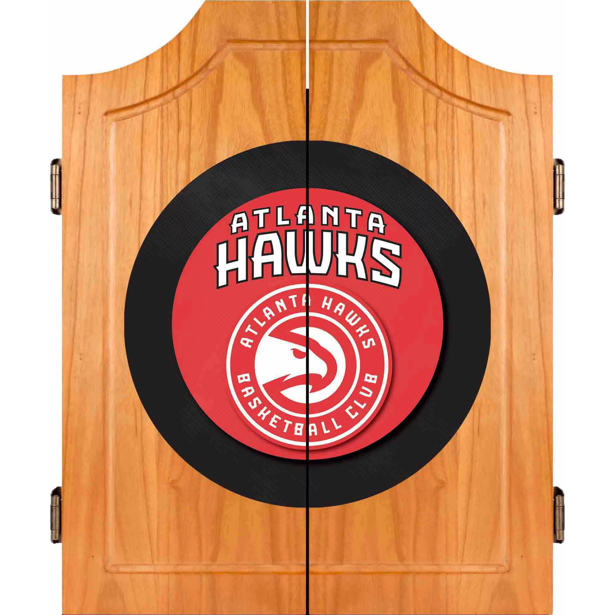 Atlanta Hawks NBA Wood Dart Cabinet Set