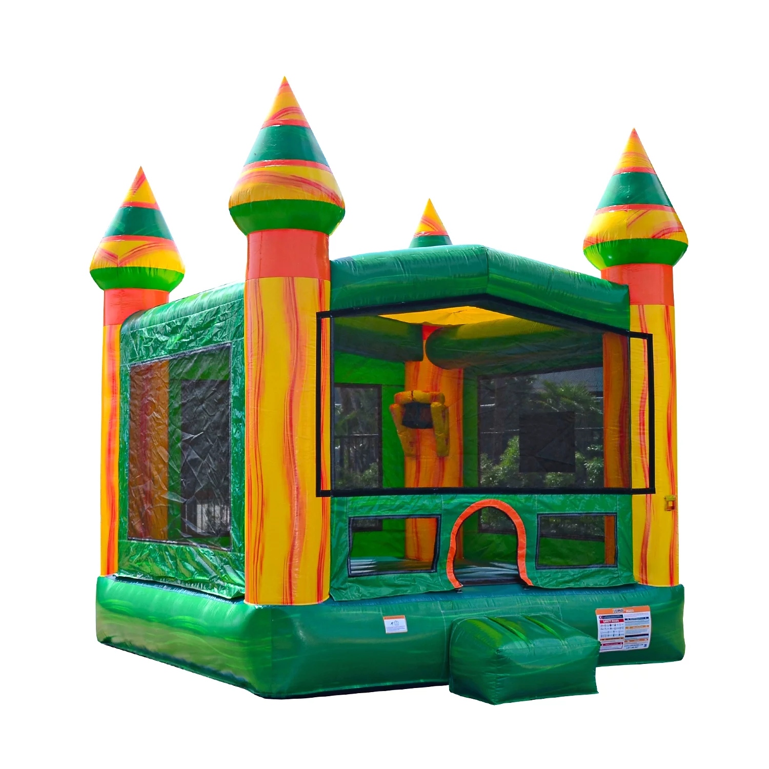 JumpOrange Castle Commercial Grade Bounce House Inflatable for Kids and Adults (with Blower)