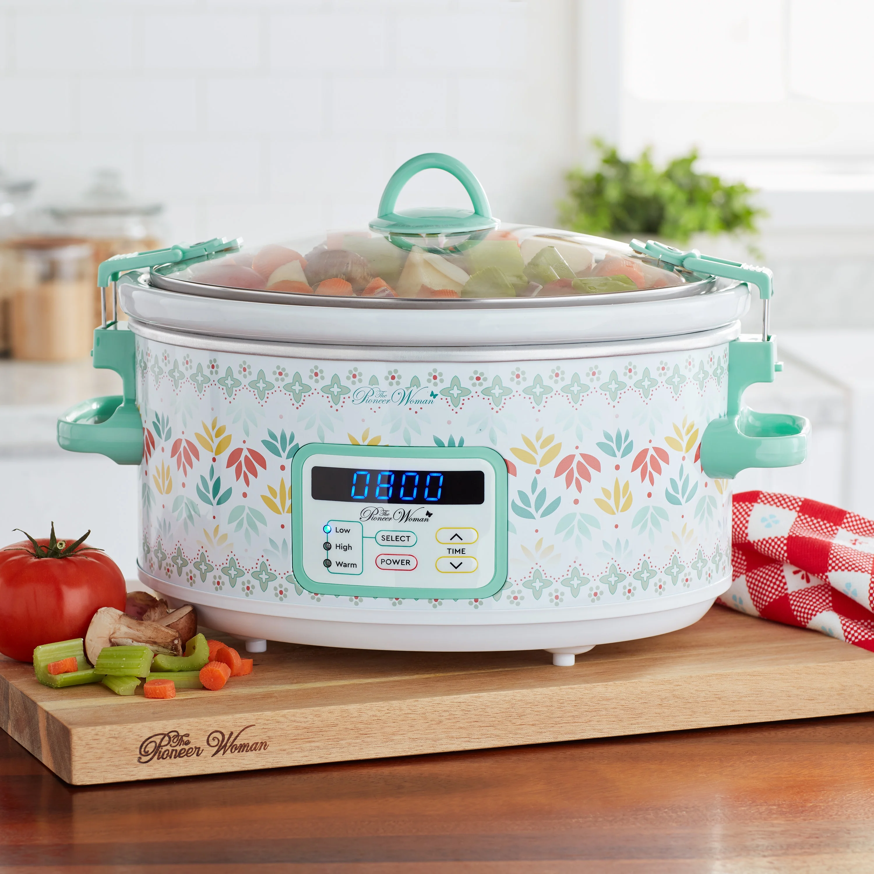 The Pioneer Woman Meandering Geo 6-Quart Digital Slow Cooker