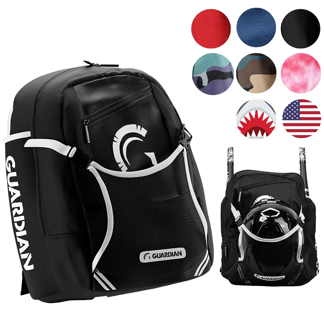 Guardian Rookie Baseball Bag For Youth – Kids Bat Pack ?C For Boys or Girls ?C Holds Two Bats ?C Hook For Fence + Helmet Holder