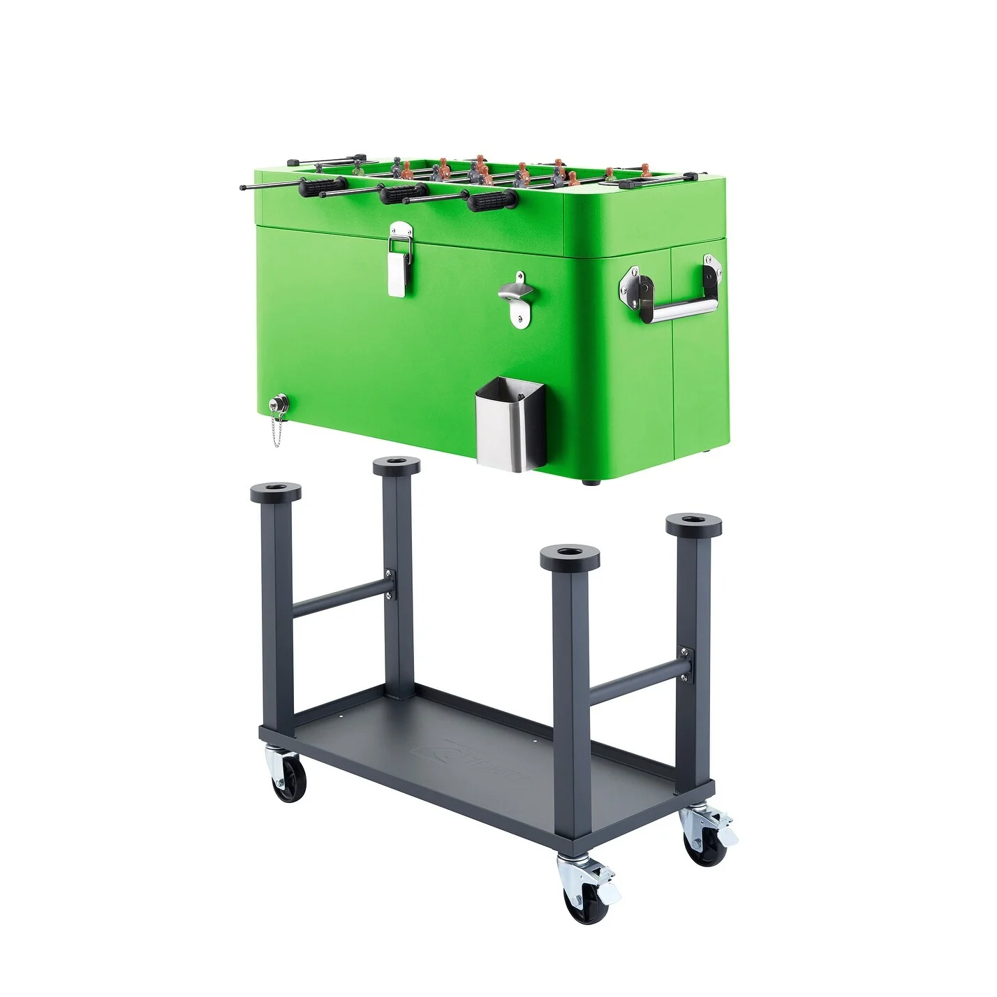 TRINITY 80 QT Foosball Cooler w/ Detachable – Green