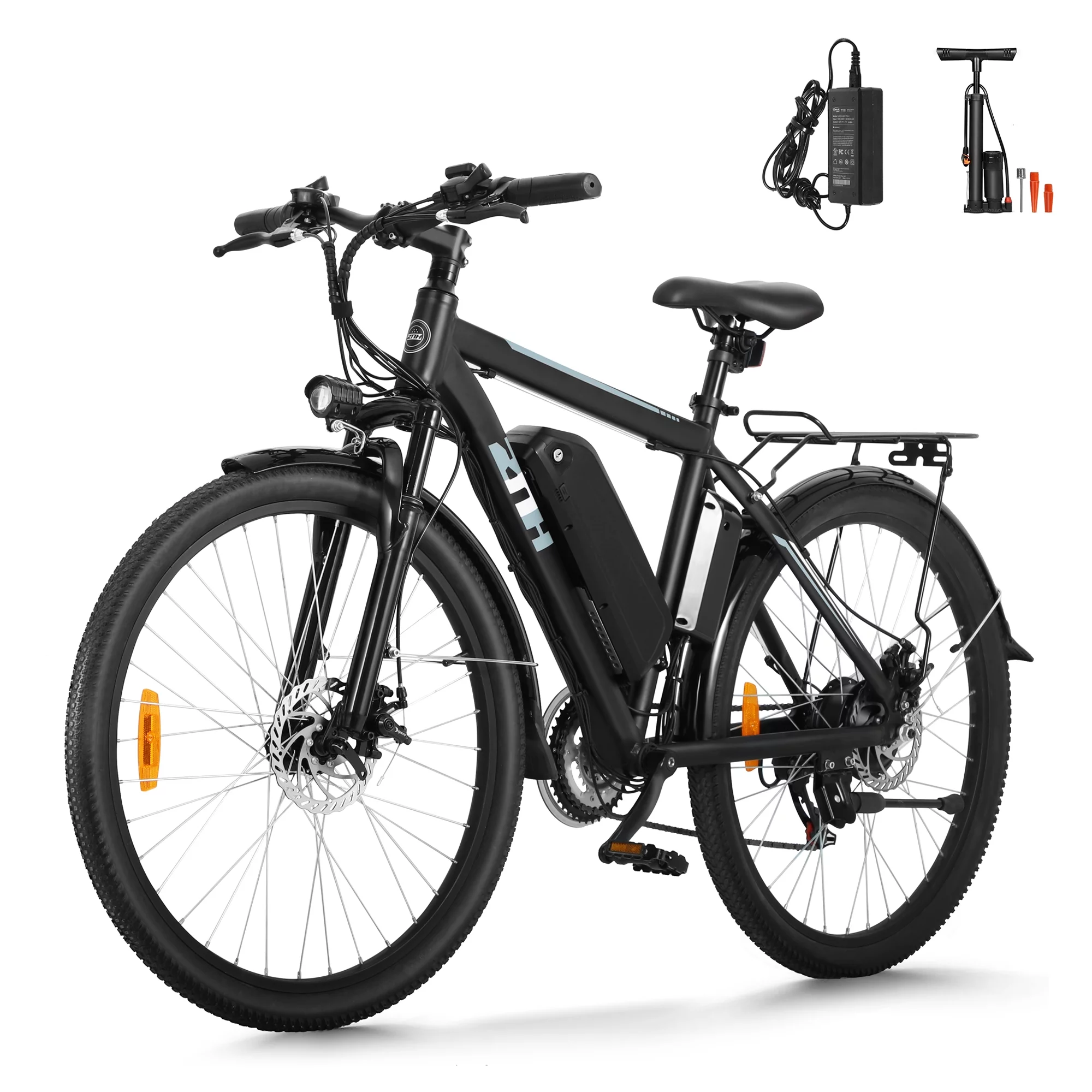 ZNH Electric Bike 26″ Electric Mountain Bicycles 350W Motor E bike 21 Speed 36V 10Ah Electric Commuter Bike 20MPH Black Electric Bicycle Ebike