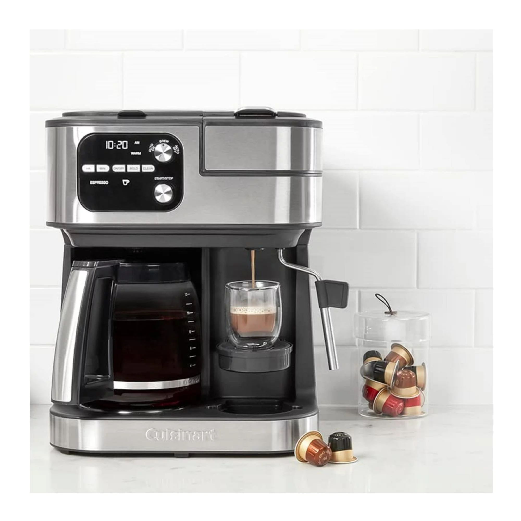 Cuisinart SS-4N1 Coffee Center Barista Bar 4-In-1 Coffeemaker (Black) with Capsules and Canister