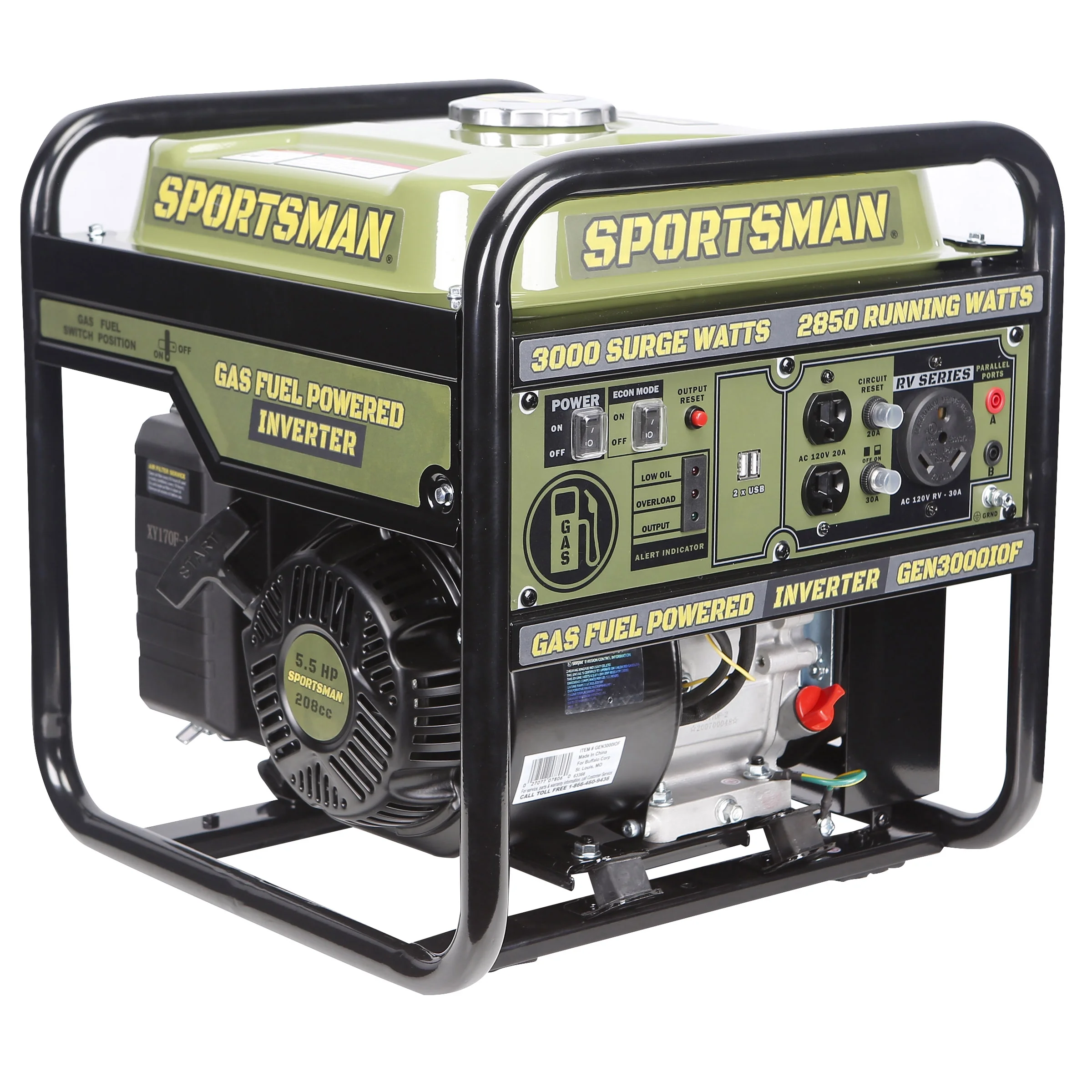 Sportsman 3000 Surge Watts Open Frame Portable Gasoline Inverter Generator