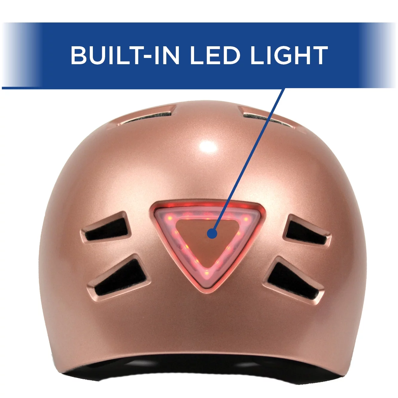 Zefal Rose Gold Light-Up Lightweight Adult Bike Helmet (Ages 14+, Unisex)