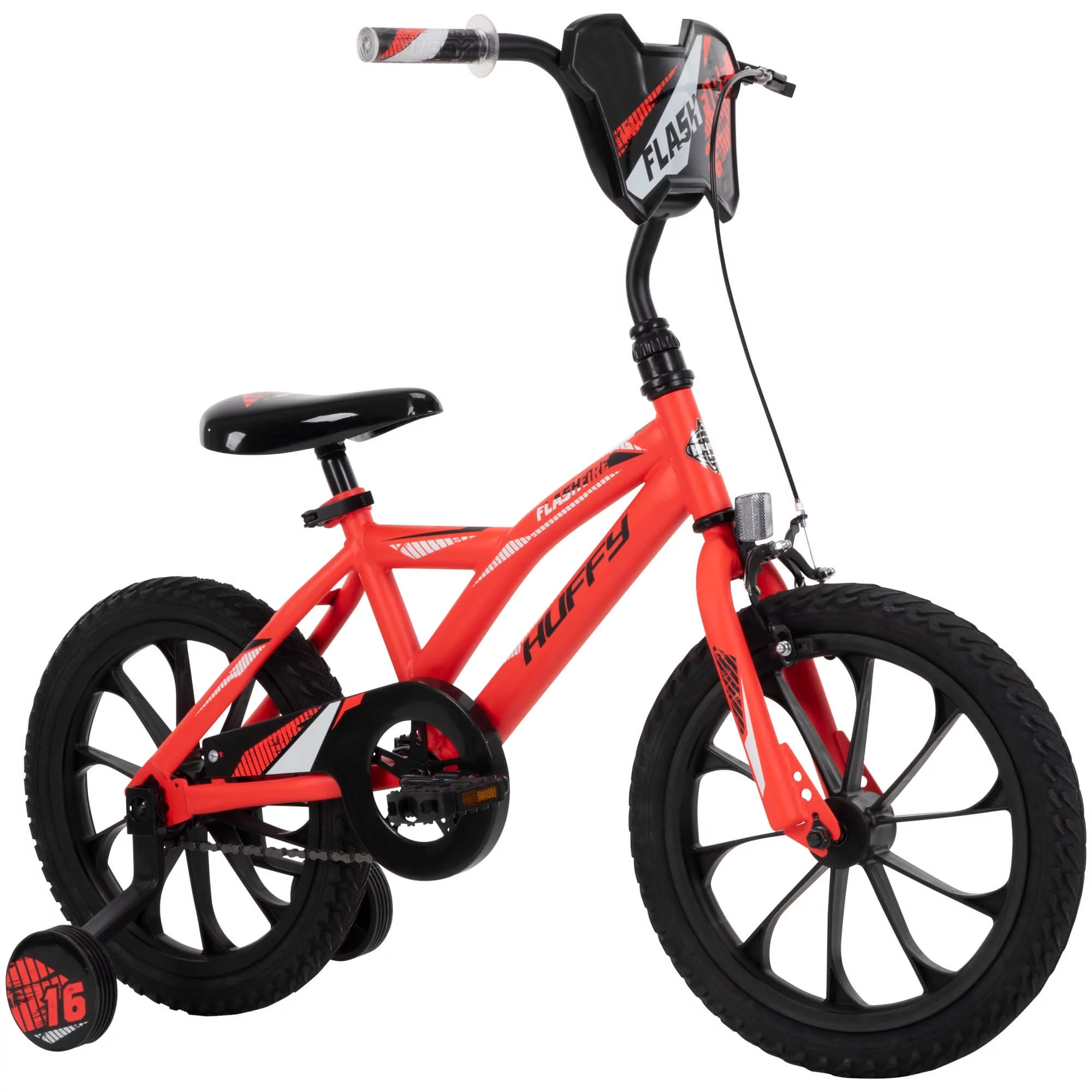 Huffy 16-inch Flashfire Boys’ Bike for Kids, Red Neon