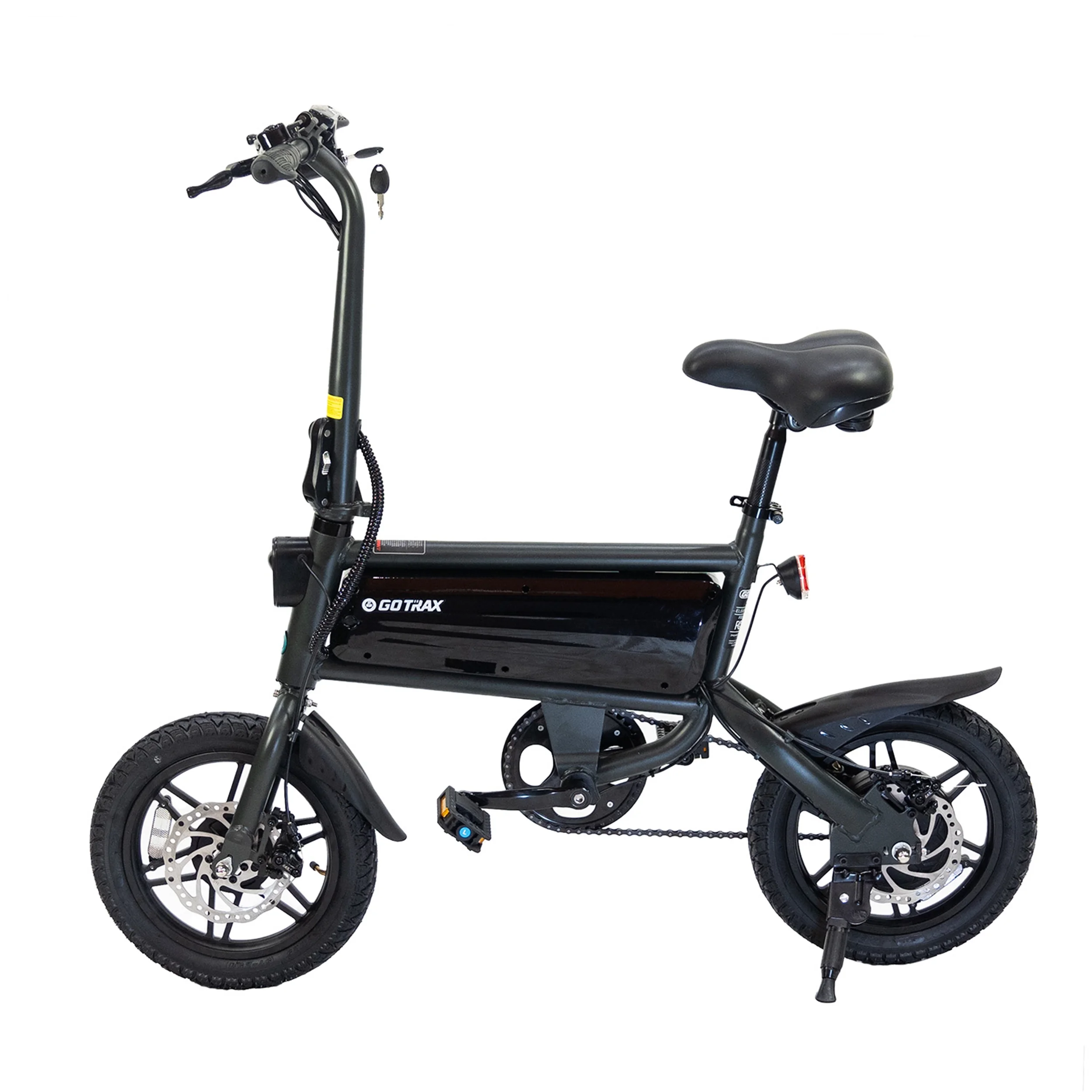 GOTRAX S2 14″ Folding Electric Bike for Adults and Teens, 250W 15.5Mph, 15Miles LED Display Mini E-Bike for Commuting