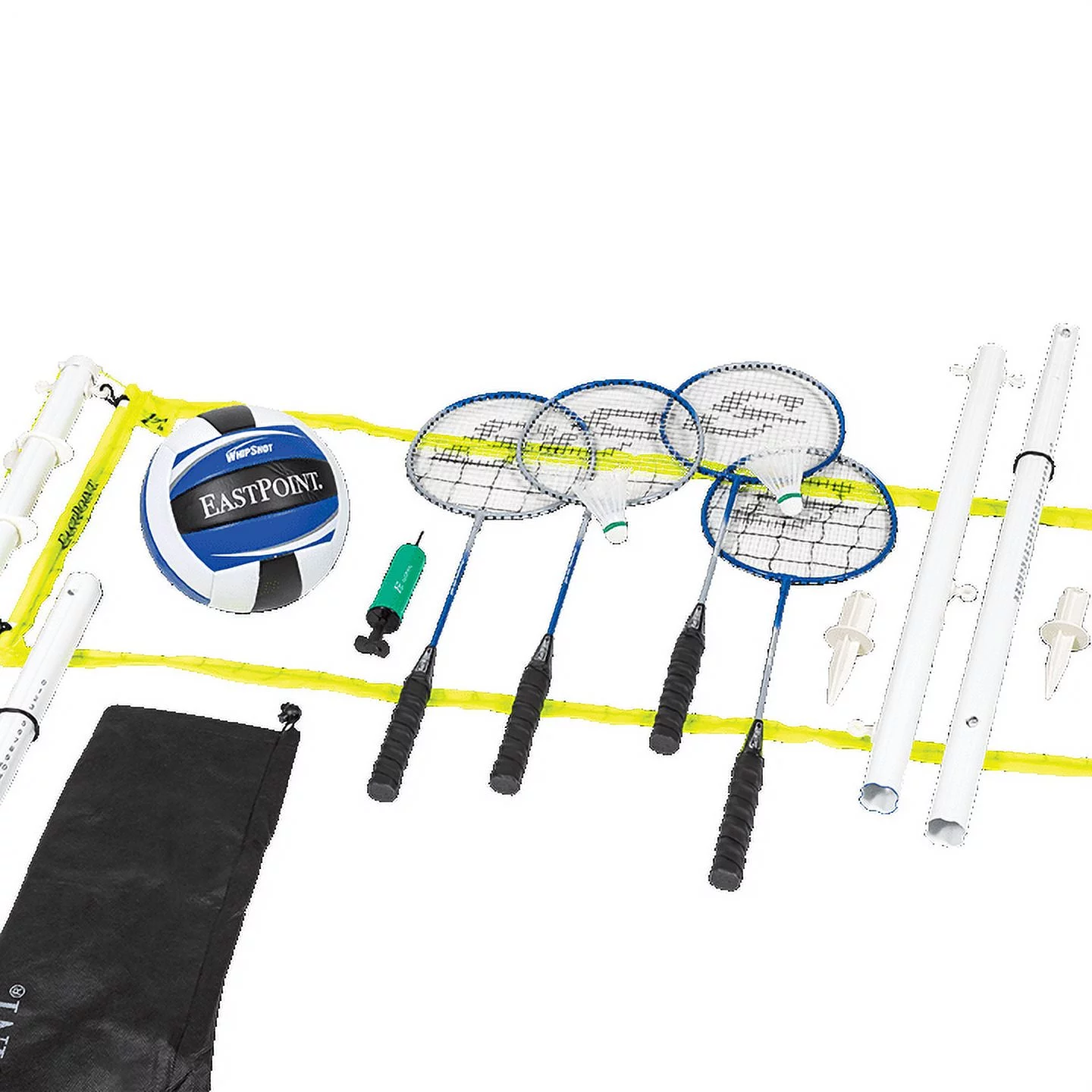 EastPoint Sports 2-in-1 Premium Volleyball Set and Badminton Net Set