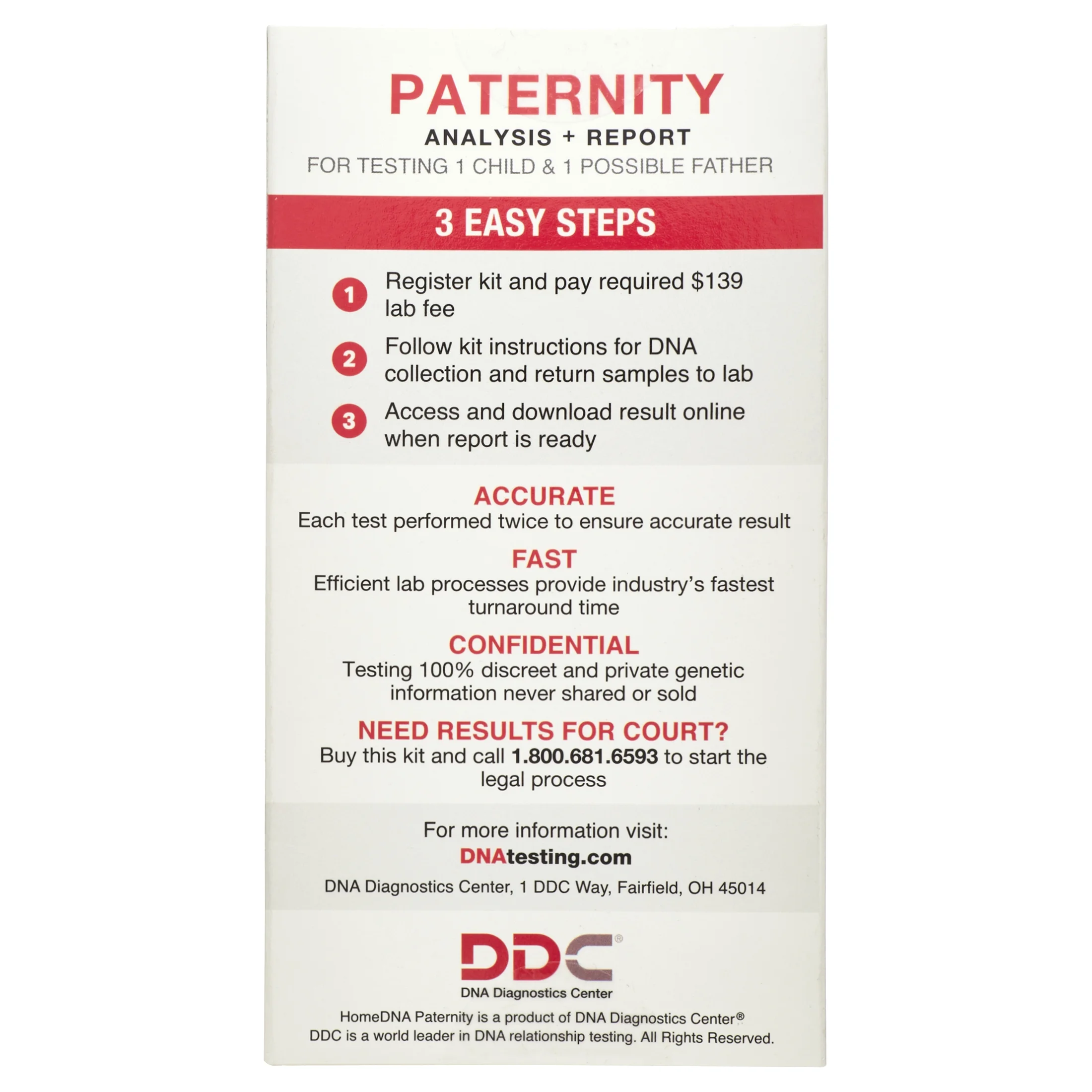 HomeDNA Paternity Test Kit for At-Home Use