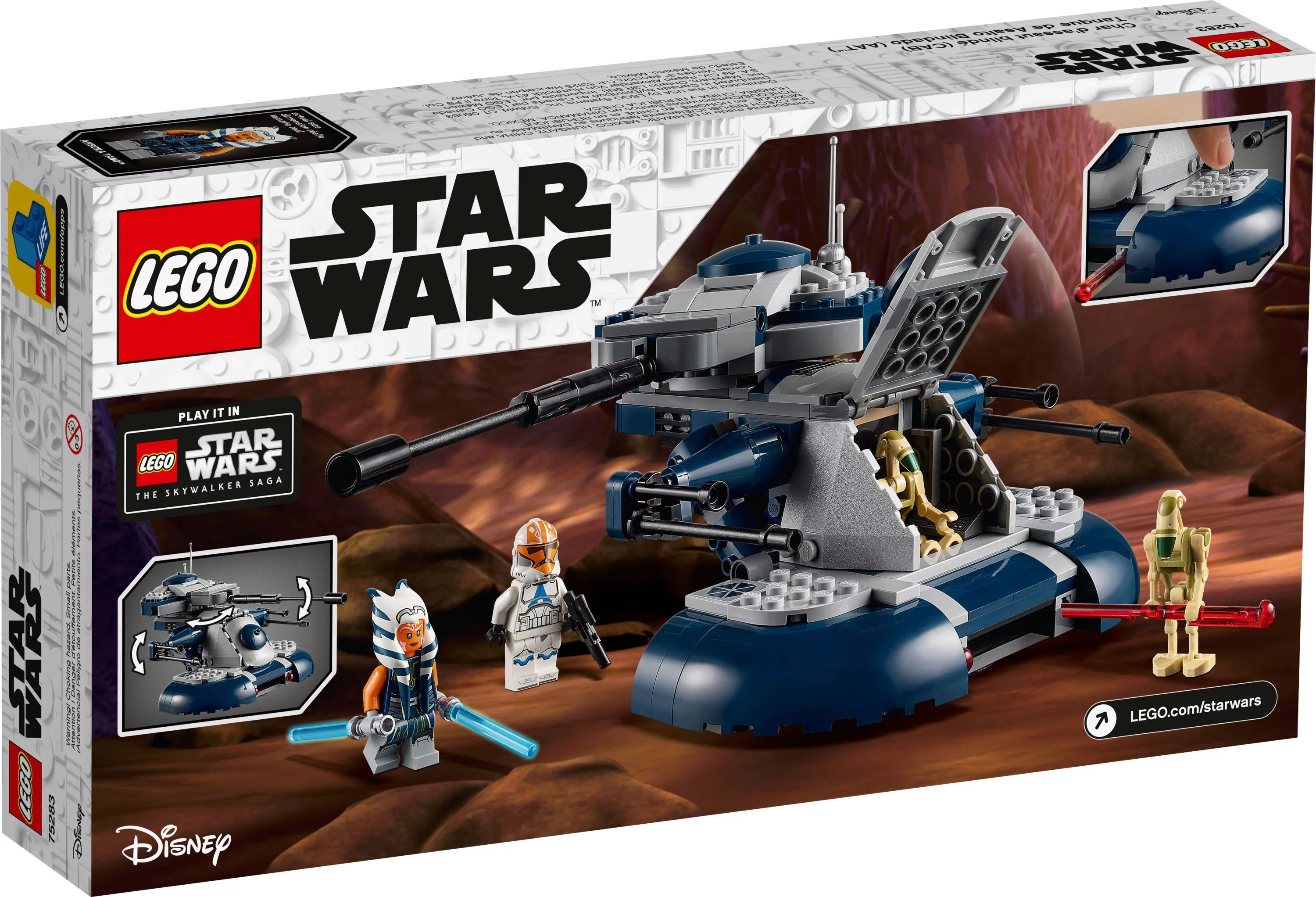 LEGO Star Wars: The Clone Wars Armored Assault Tank (AAT) 75283 Building Toy Set (286 Pieces)